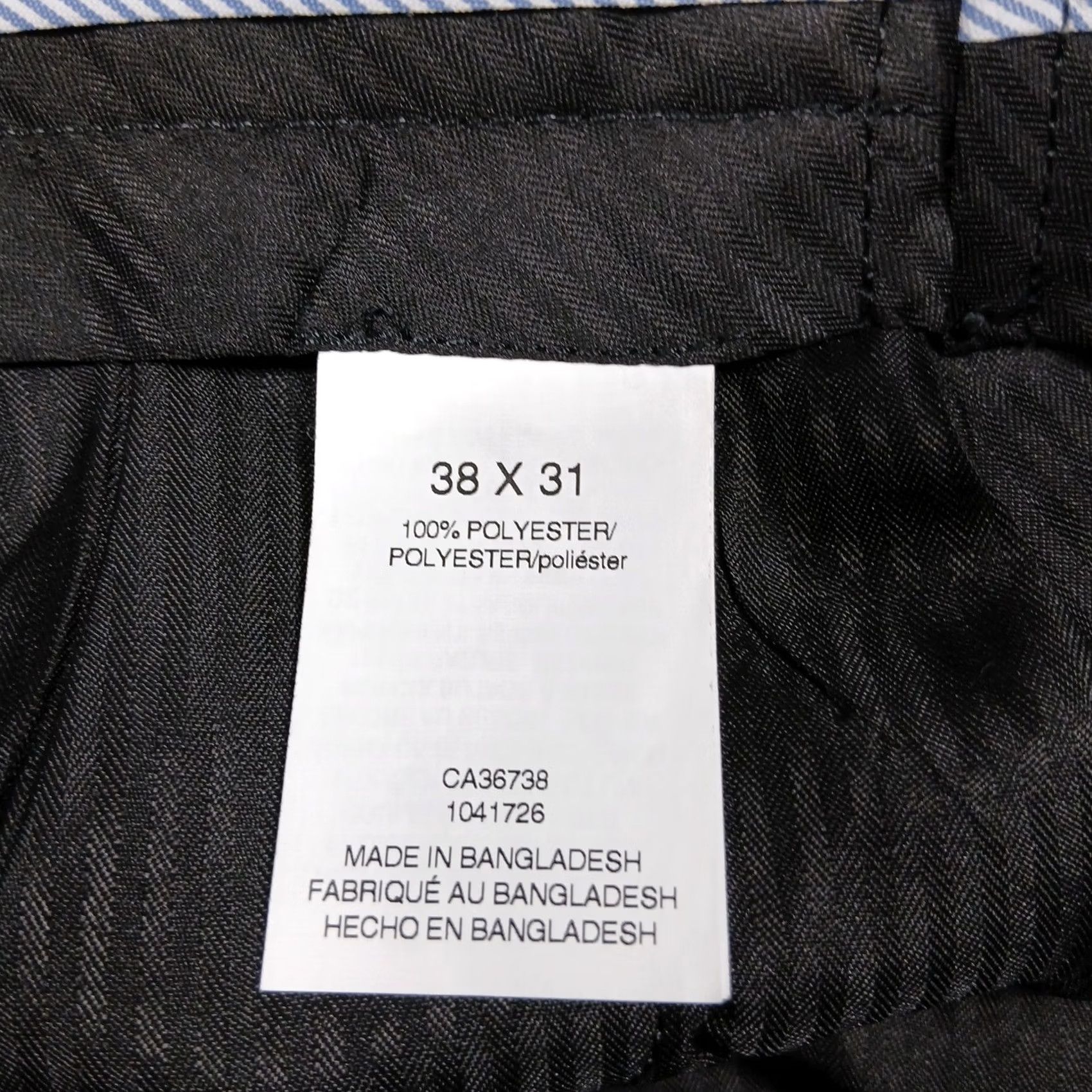 Haggar Haggar Cool 18 Classic Fit Dress Pants Men 38x31 Gray Polyester Dress Pants Wrinkle Resistant Flat Front Button Zip Workwear Formal 38 Mens Size US 38 / EU 54 - 5 Thumbnail