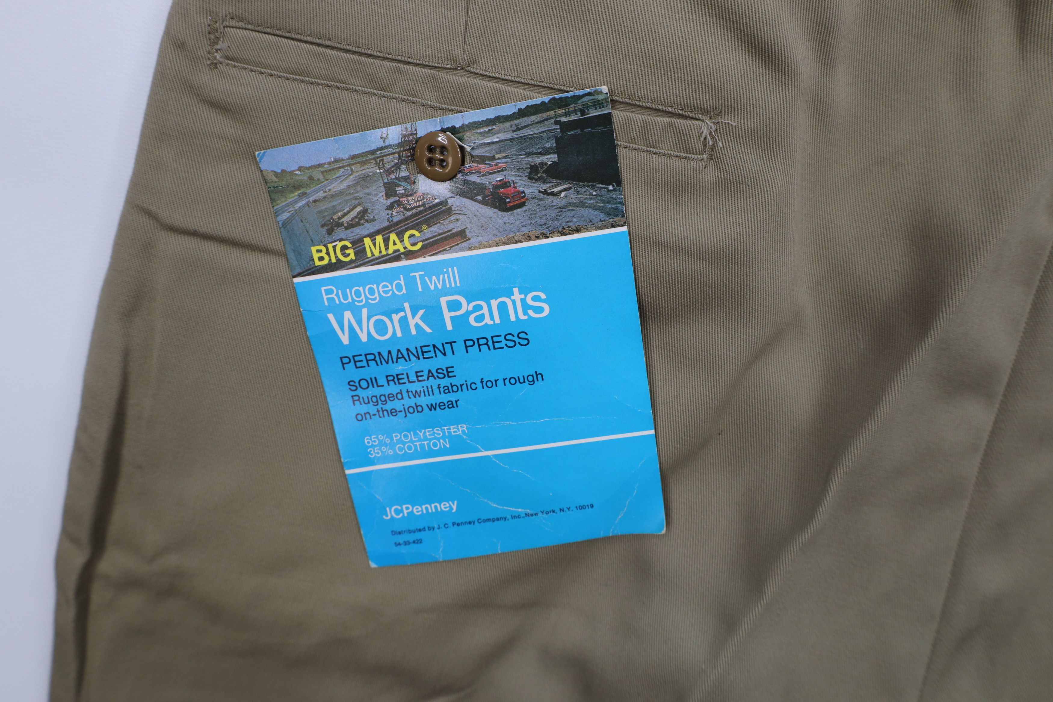 Big Mac × Vintage Deadstock Vintage 70s Big Mac Twill Wide Leg Work Pants USA Size US 40 / EU 56 - 12 Thumbnail