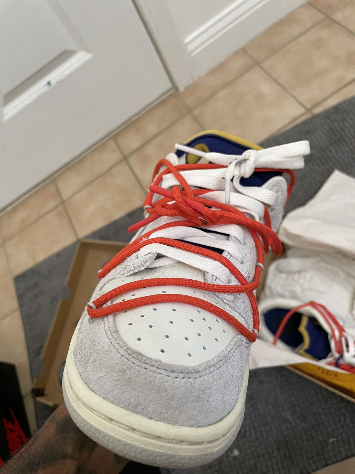 Nike × Off-White Off White Nike Dunk Low Lot 13 Size US 8.5 / EU 41-42 - 3 Thumbnail