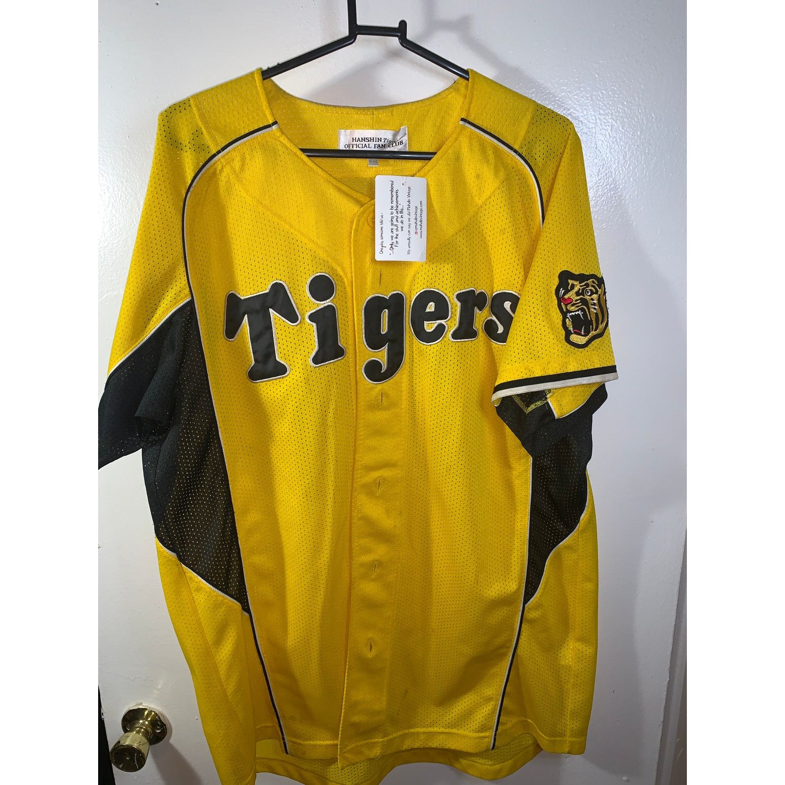 Vintage Hanshin Tigers #25 Official Fan Club Jersey Japan Size US L / EU 52-54 / 3 - 9 Thumbnail