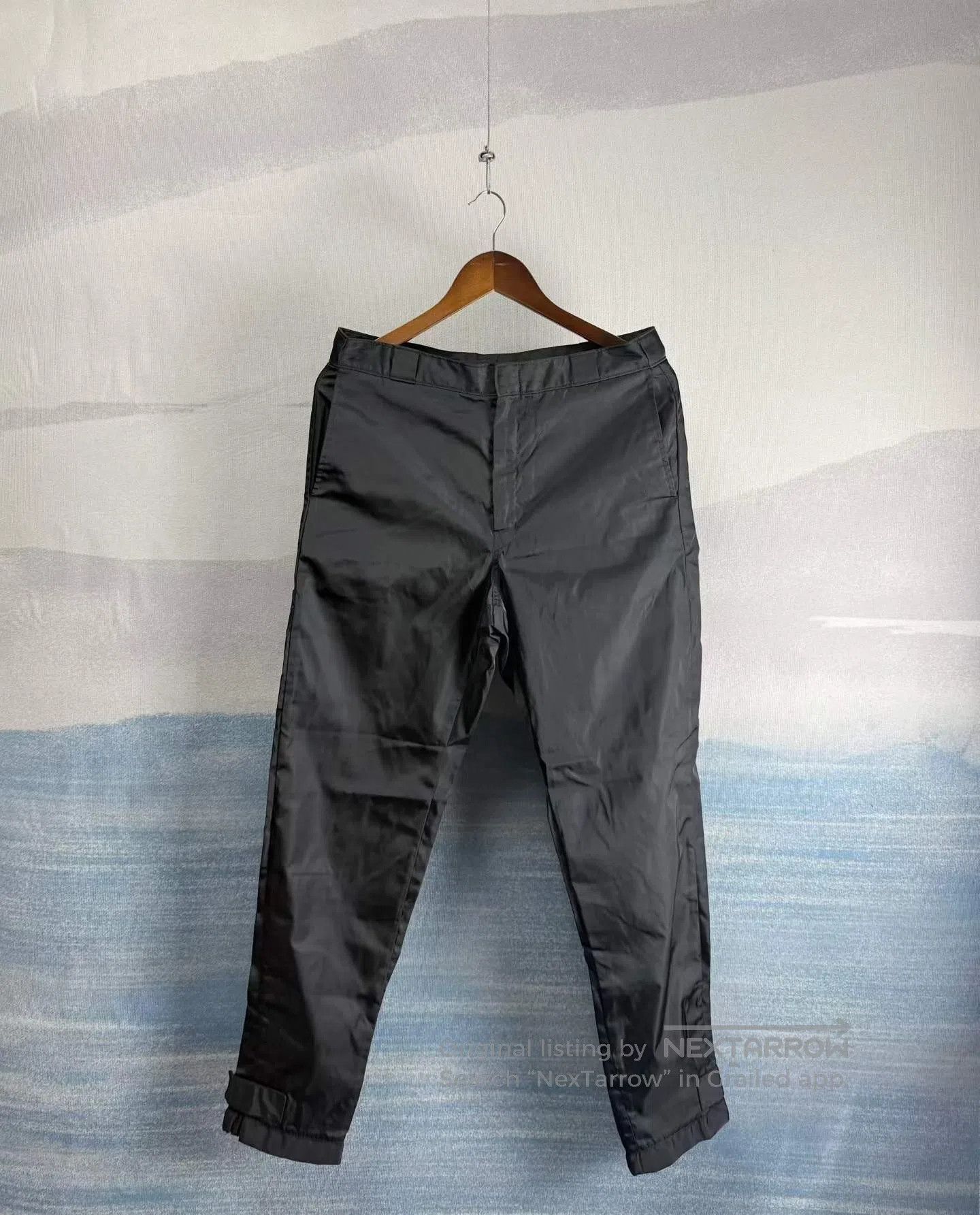 Prada Prada Black Back Triangle Logo Nylon Pants| Size US 30 / EU 46 - 1 Thumbnail