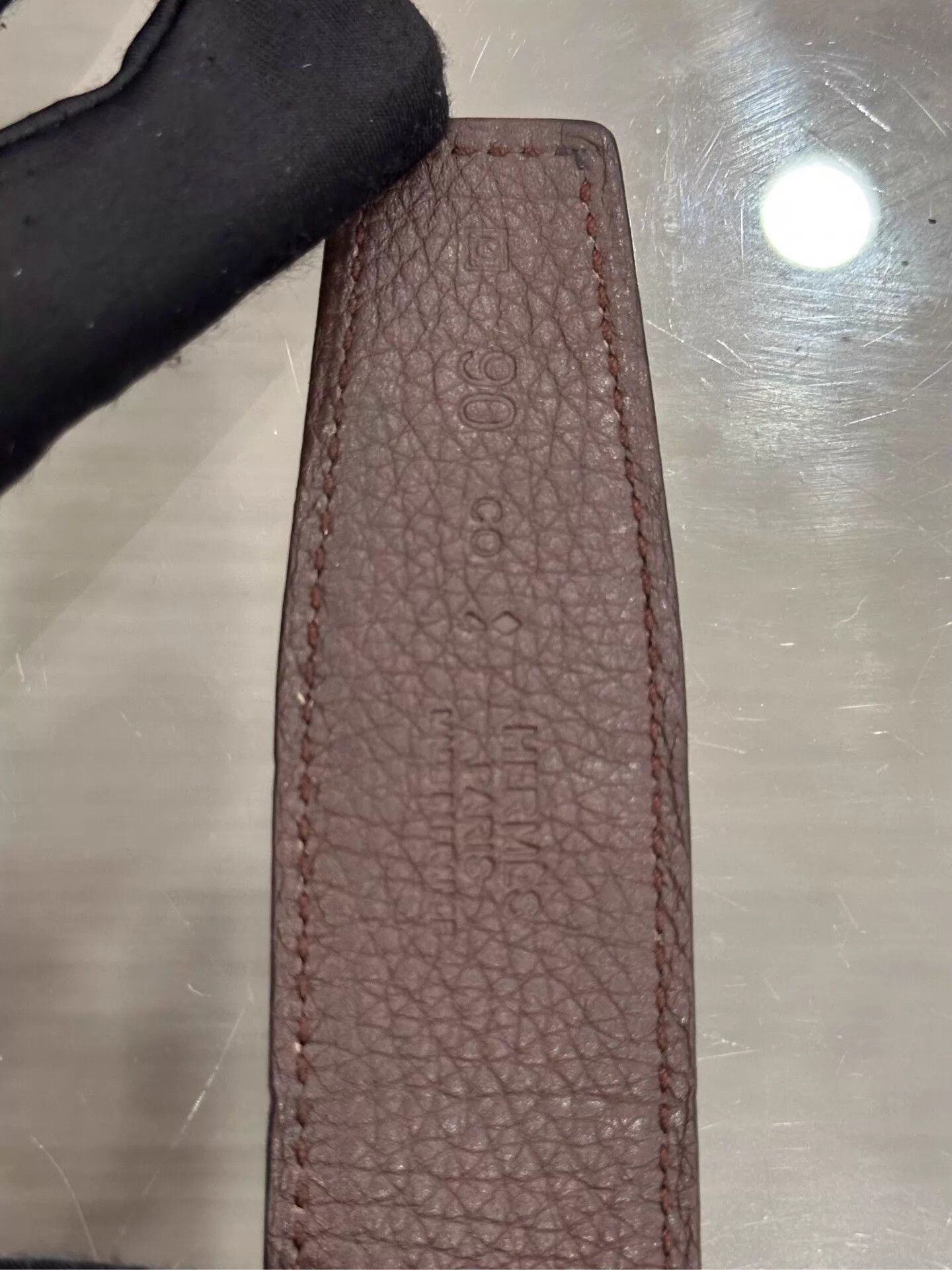 Hermes Hermes H Buckle Belt Black & Chocolate 3.2cm 90cm 99new Size ONE SIZE - 8 Thumbnail