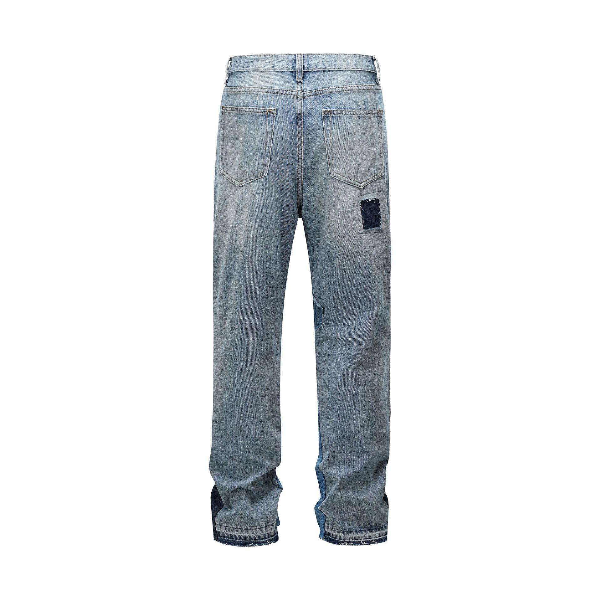 Japanese Brand × Vintage High street washed flared patchwork cargo jeans y2k Size US 32 / EU 48 - 2 Thumbnail