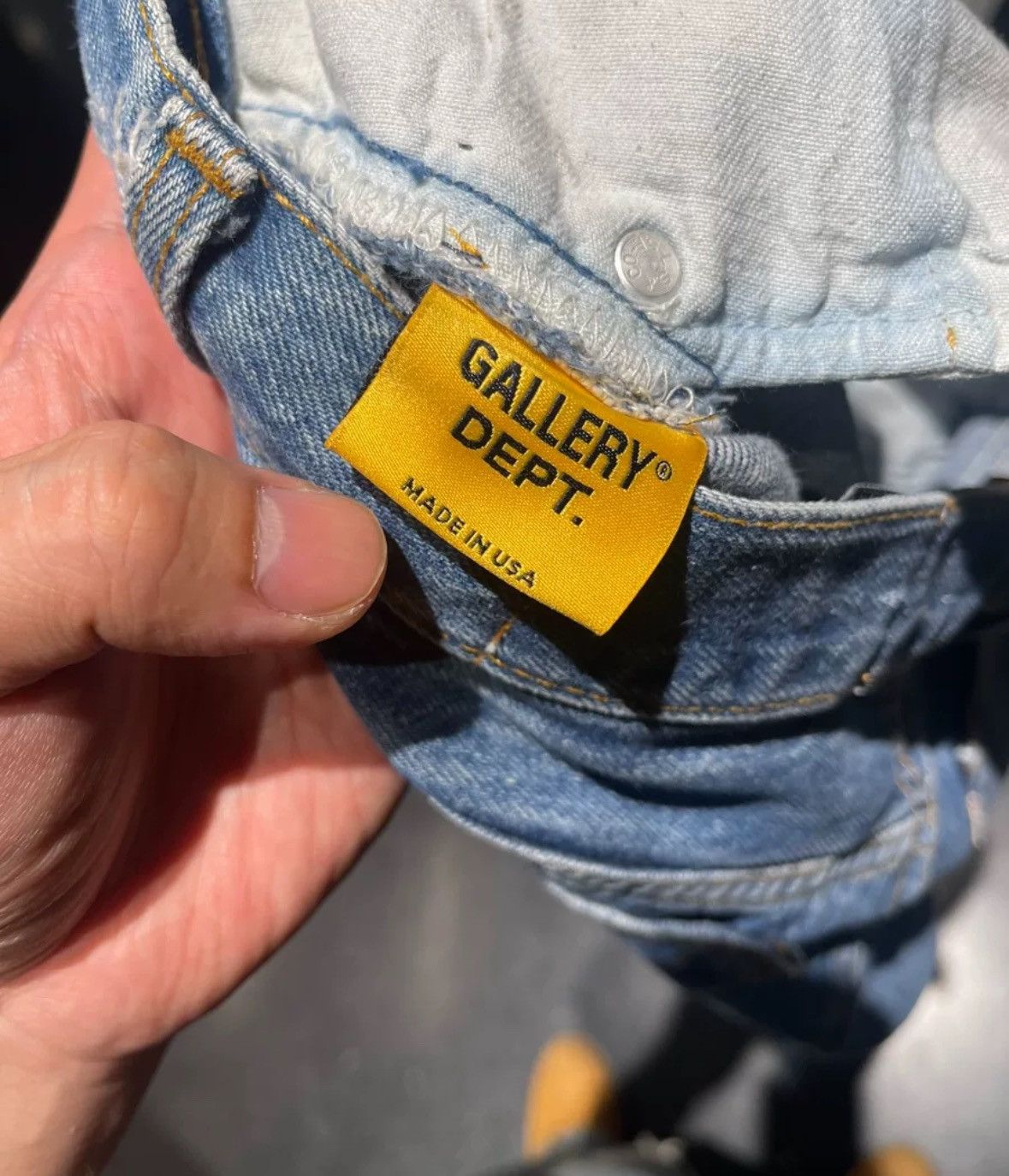 Gallery Dept Destruction of splashed ink horn jeans