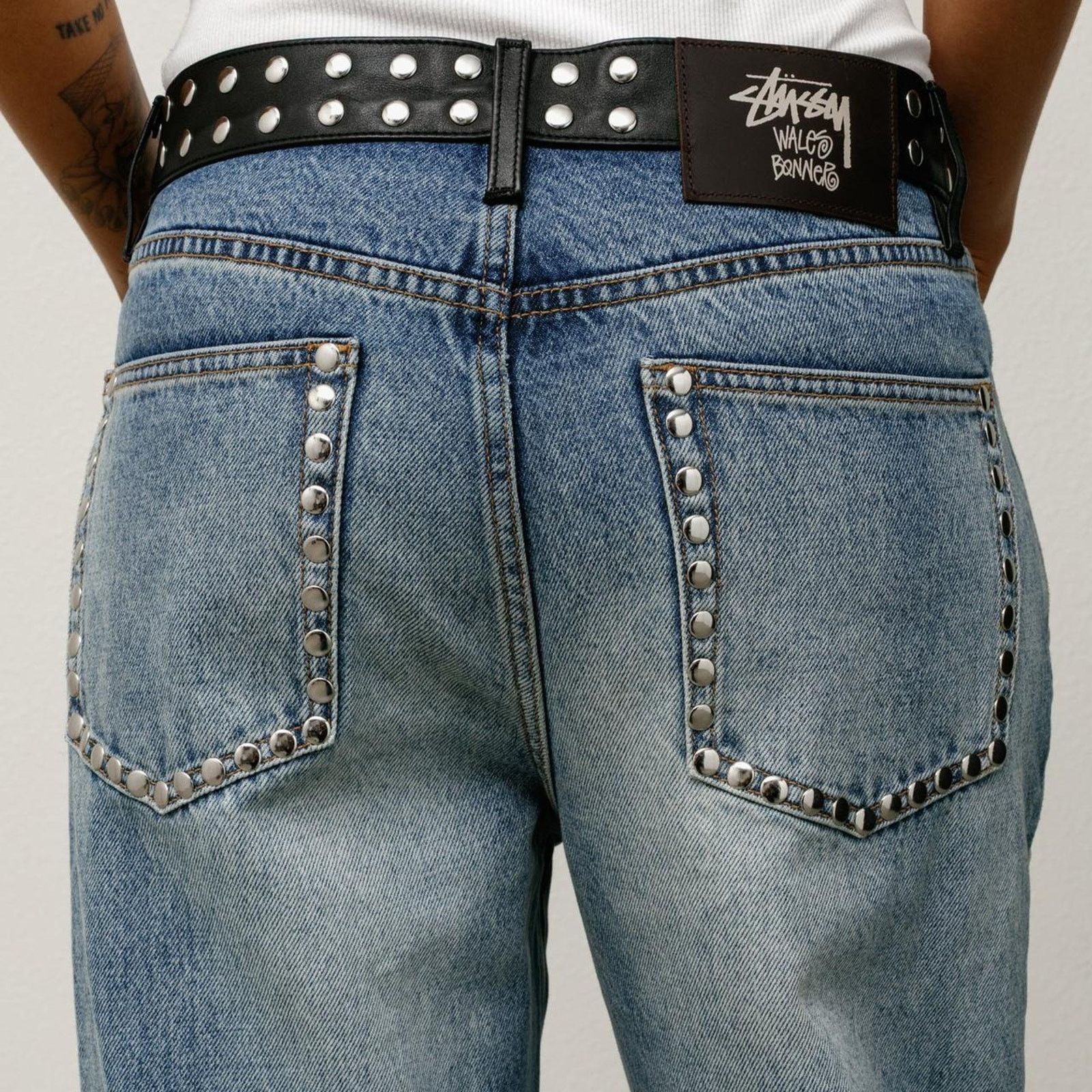 Stussy 🖤 Stussy x Wales Bonner Studded Denim Jeans Men 36 Size US 36 / EU 52 - 3 Thumbnail
