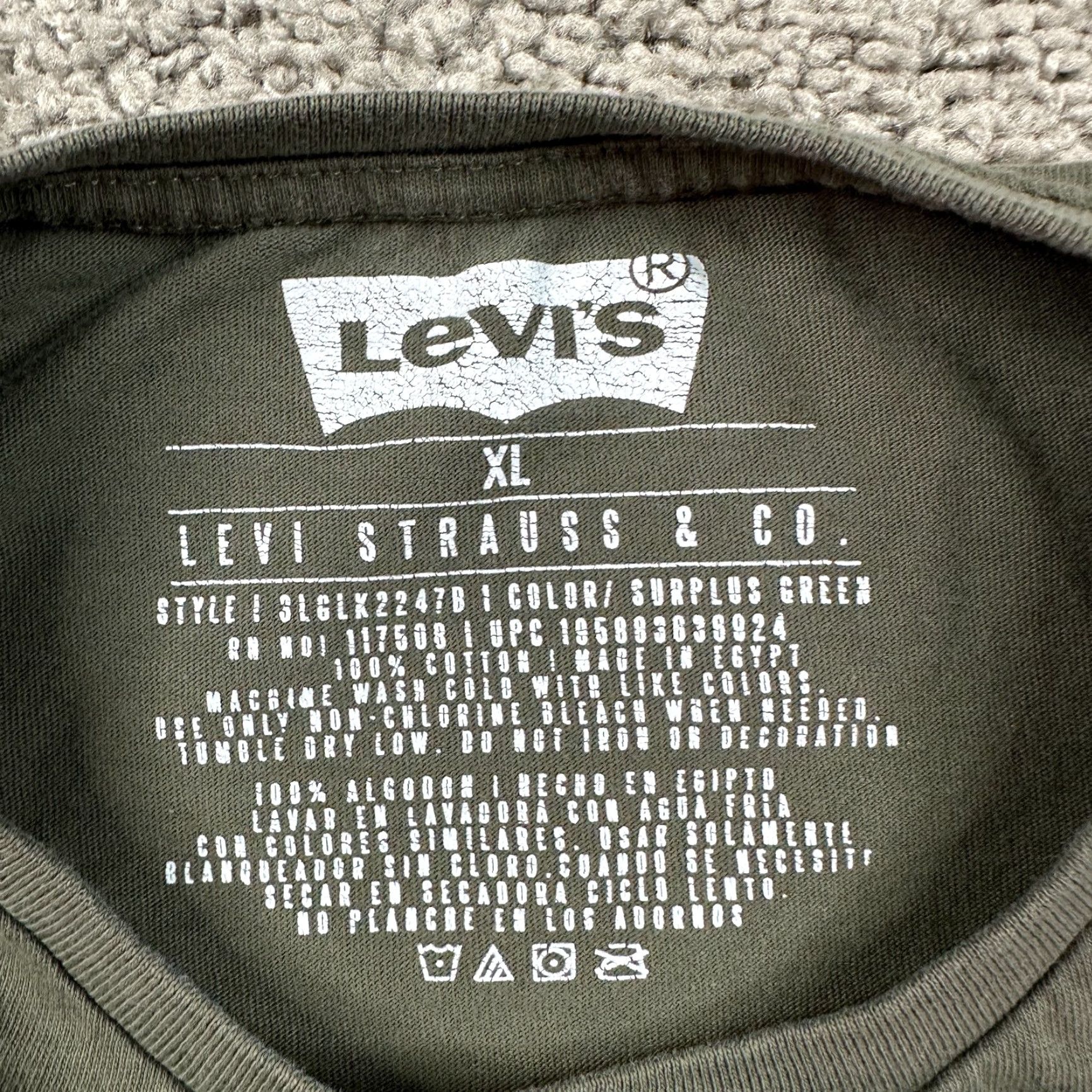 Levi's Levi's Shirt Mens XL Green Graphic Print Long Sleeve - Crew Neck - Logo - All Seasons - T-Shirt - Regular Fit Size US XL / EU 56 / 4 - 4 Thumbnail
