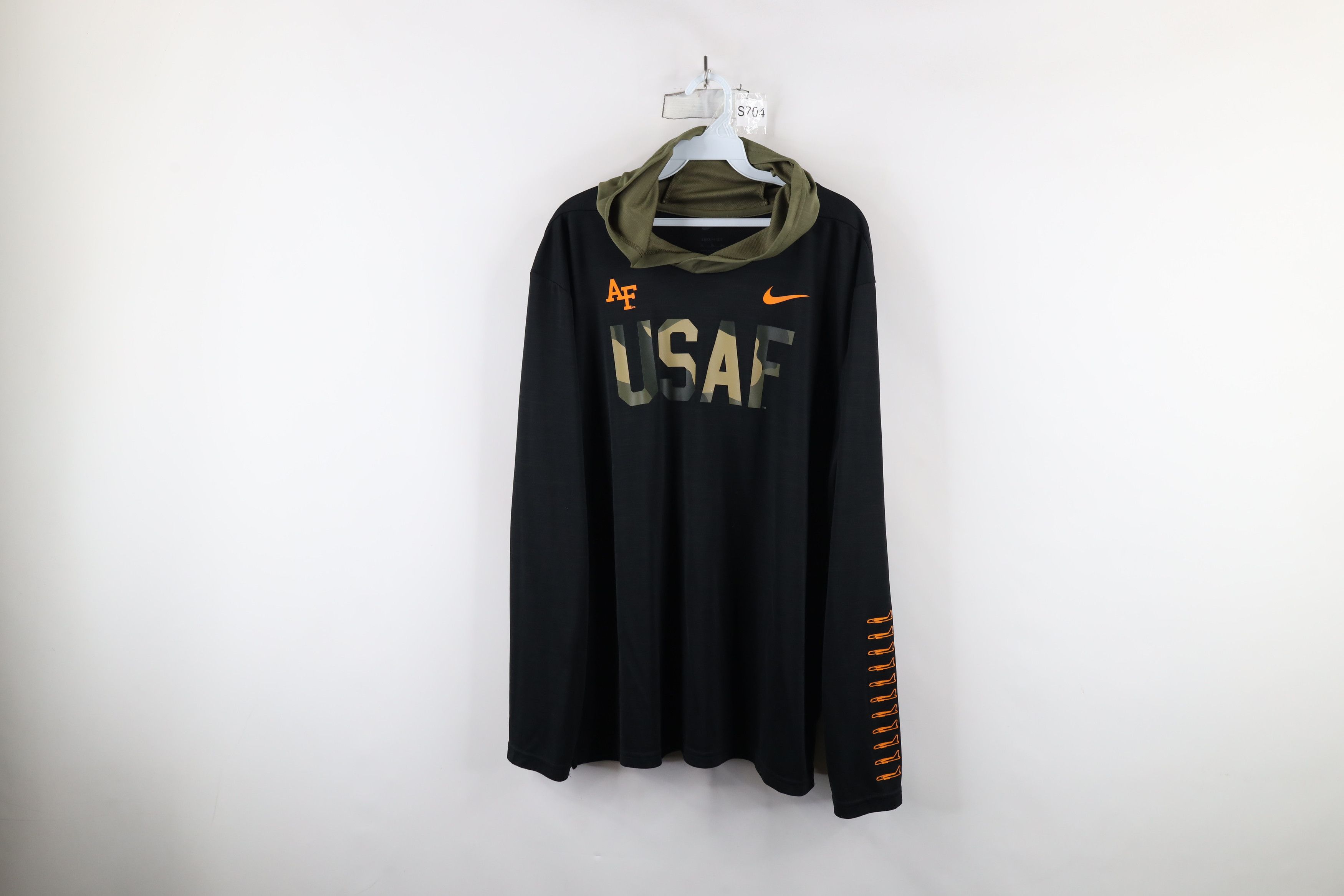 Nike × Vintage Nike Service United States Air Force Academy Hooded T-Shirt Size US XL / EU 56 / 4 - 1 Thumbnail
