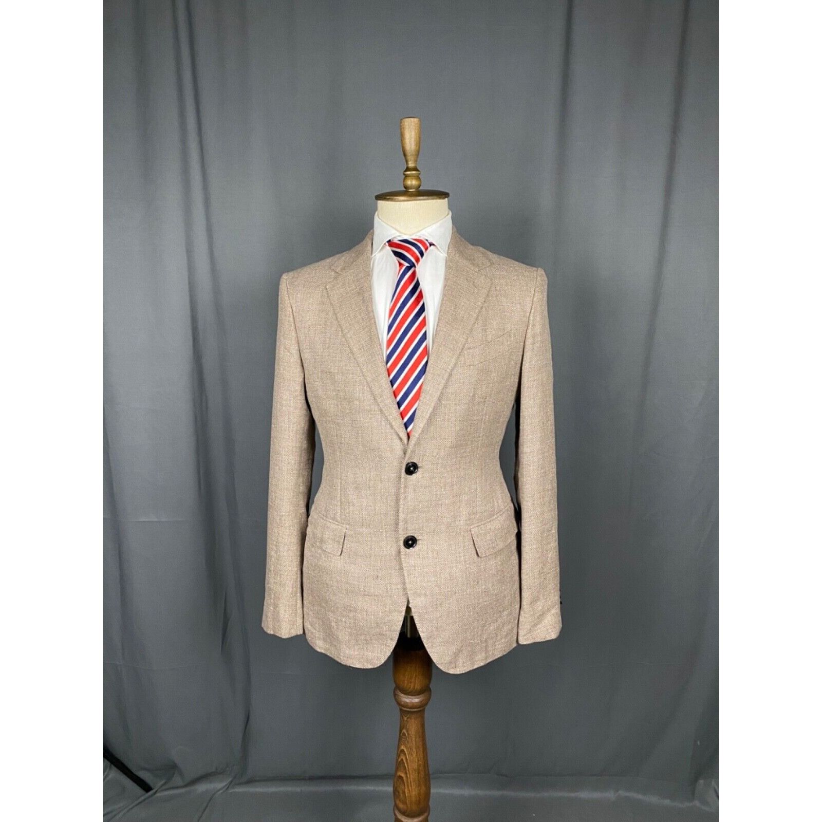 Ermenegildo Zegna MINT! Zegna RECENT Men's Brown Linen Wool Silk Blazer Sportc Size 50R - 3 Thumbnail