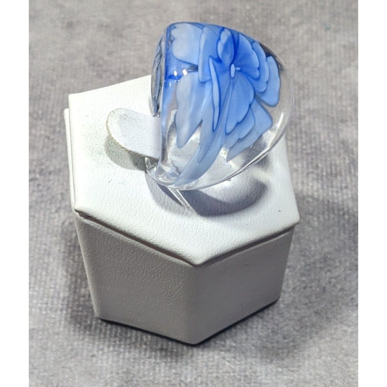 Other Blue Fairycore Lampwork Glass Ring Size 8 Size ONE SIZE - 9 Thumbnail