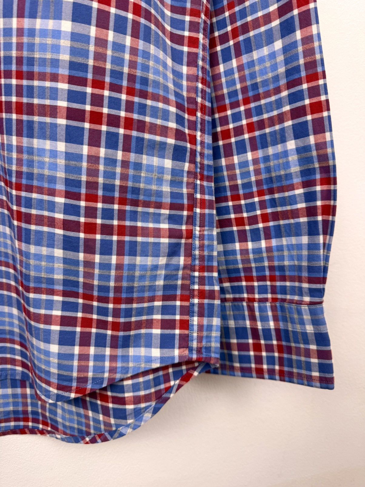 Gant Gant Men Classic Plaid Cotton Button Up Shirt Blue Size XL Size US XL / EU 56 / 4 - 4 Thumbnail