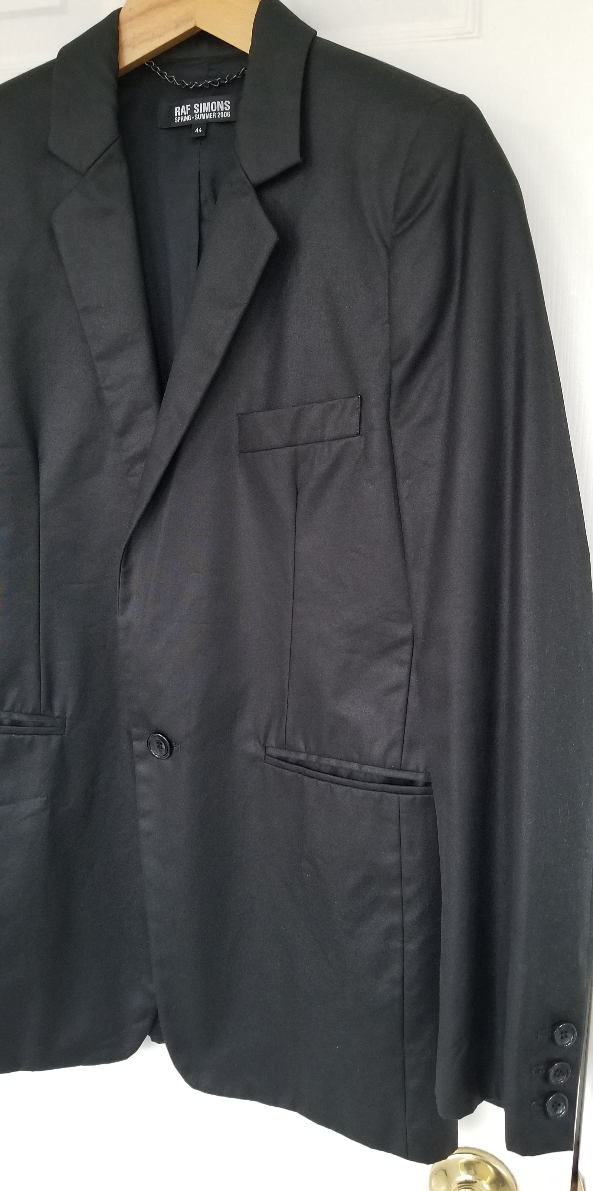 Raf Simons Raf Simons Sateen Black Suit Jacket Blazer 44 XS Size 34R - 4 Thumbnail