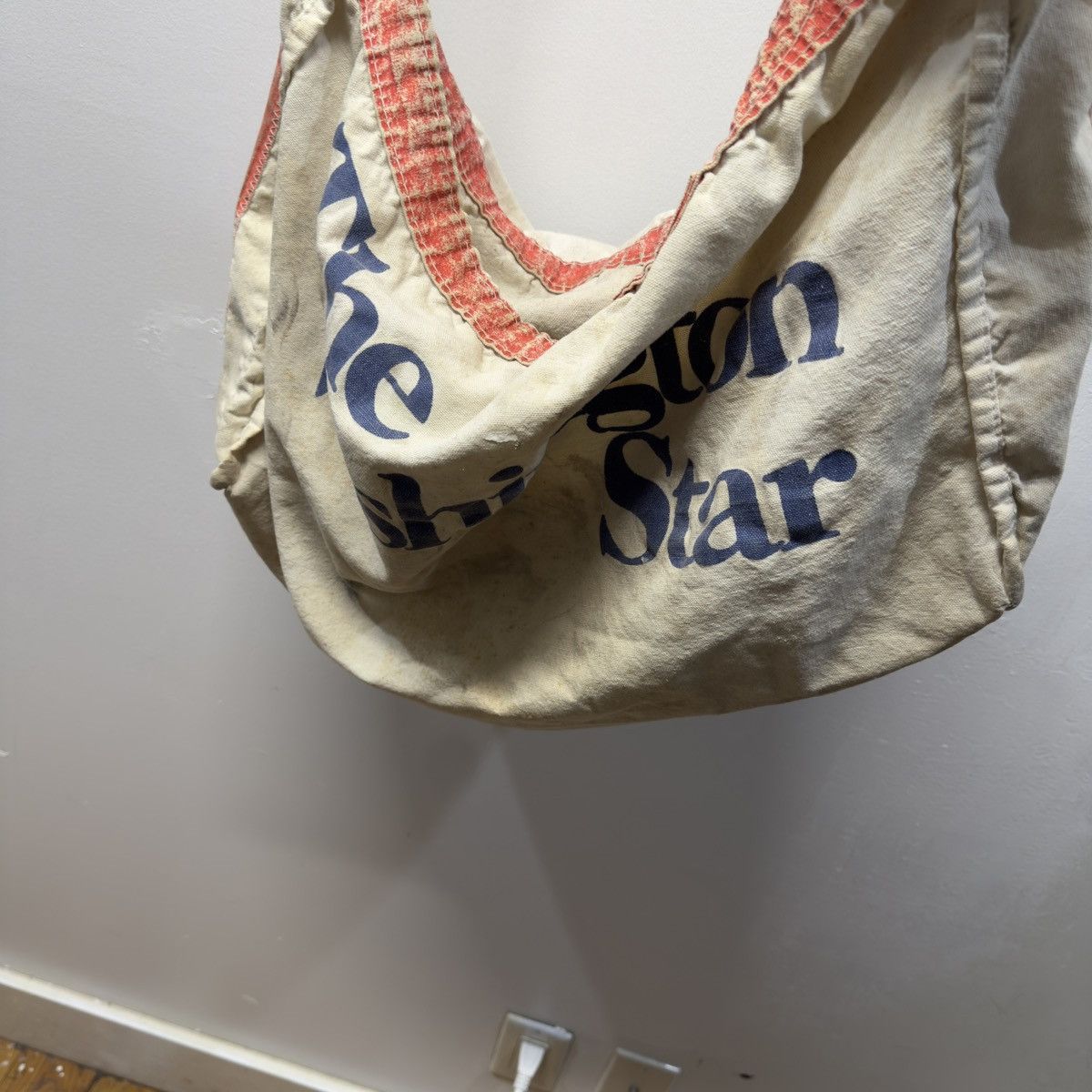 Vintage 60s Washington Star Newspaper Paperboy Bag Distressed Canvas Size ONE SIZE - 6 Thumbnail