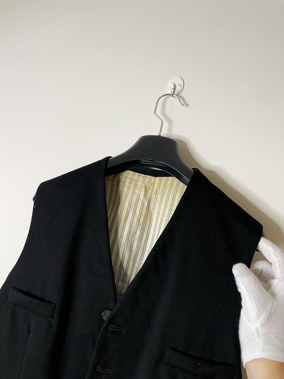 Vintage Antique Black Edwardian Waistcoat Tailored Fit Waistcoat Size US S / EU 44-46 / 1 - 5 Thumbnail