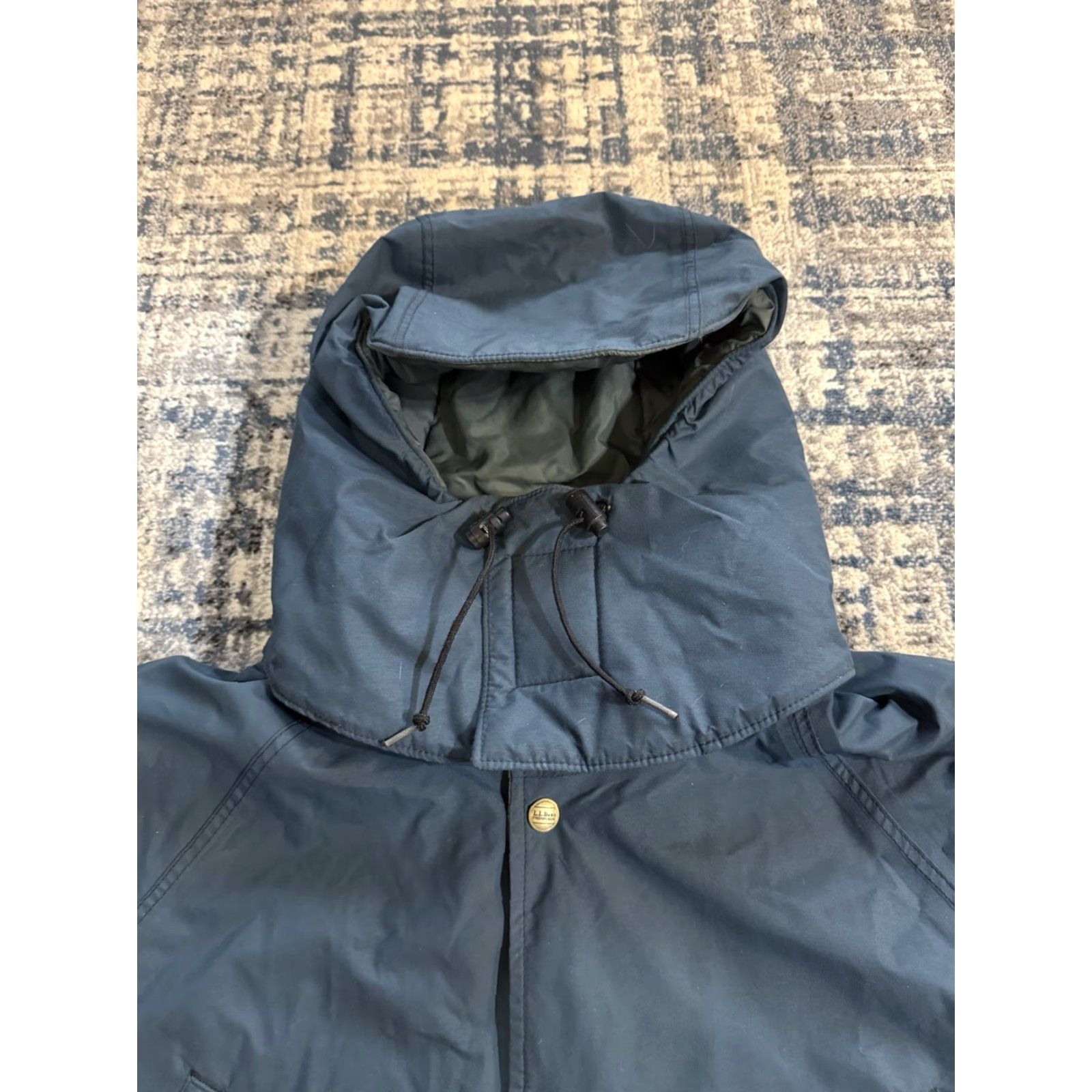 Vintage VINTAGE L.L. Bean Maine Wardens Parka Jacket Mens Large Gore-Tex Coat Thinsulate Water Resistant USA Made Navy Blue Casual Workwear Outdoors Size US L / EU 52-54 / 3 - 3 Thumbnail