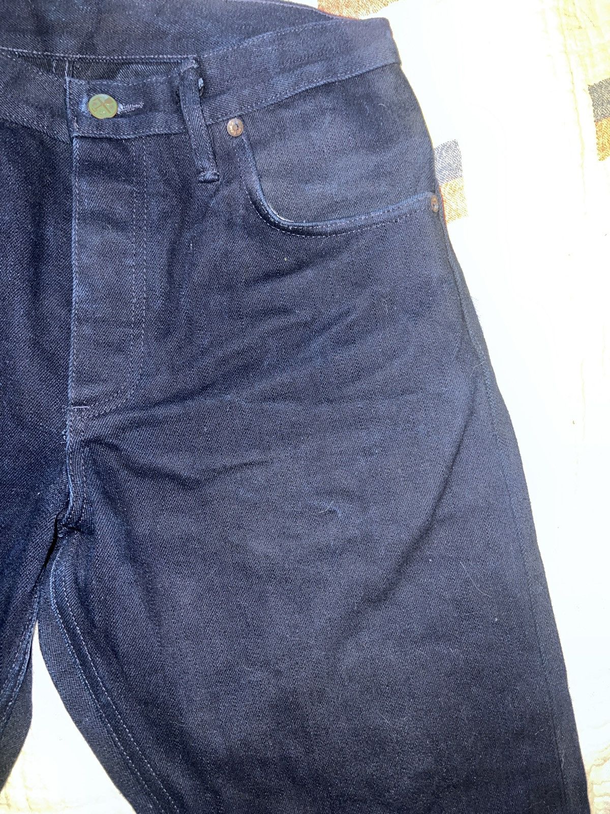 Left Field Nyc Black/Blue Denim Jeans, 17oz, Chelsea Fit, Size 32 Size US 32 / EU 48 - 5 Thumbnail