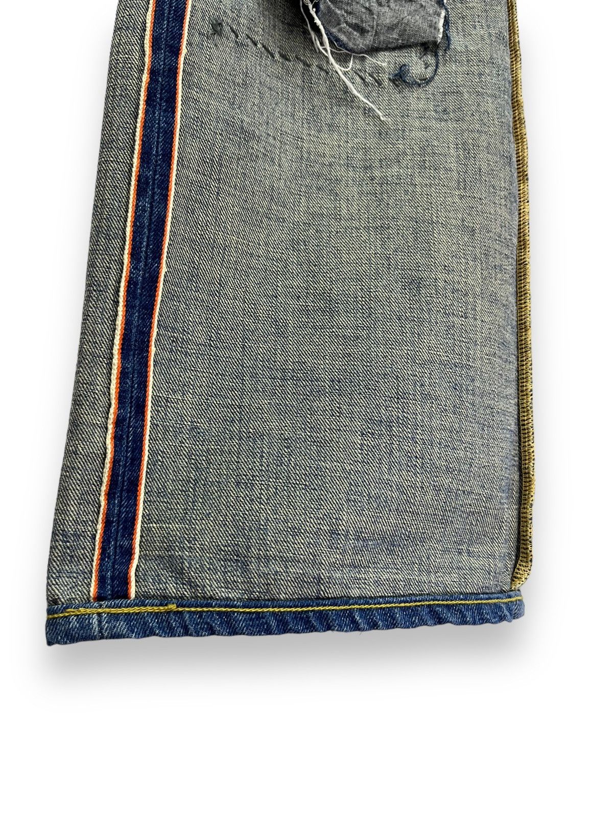 Japanese Brand 🔥Grunge Patchwork Distressed Original Selvedge Denim Japan Size US 32 / EU 48 - 16 Thumbnail
