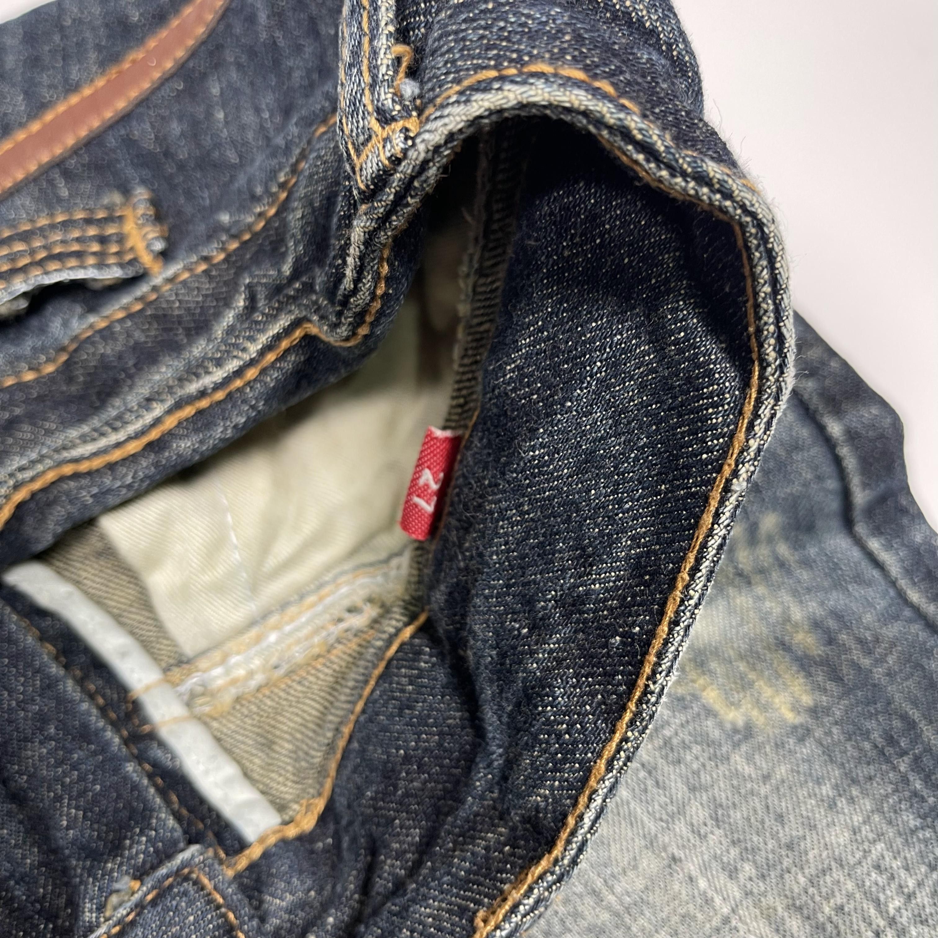 14th Addiction × If Six Was Nine × KMRii Flare Punk Sick Distressed Washed Japanese Denim Pants Size US 30 / EU 46 - 14 Thumbnail
