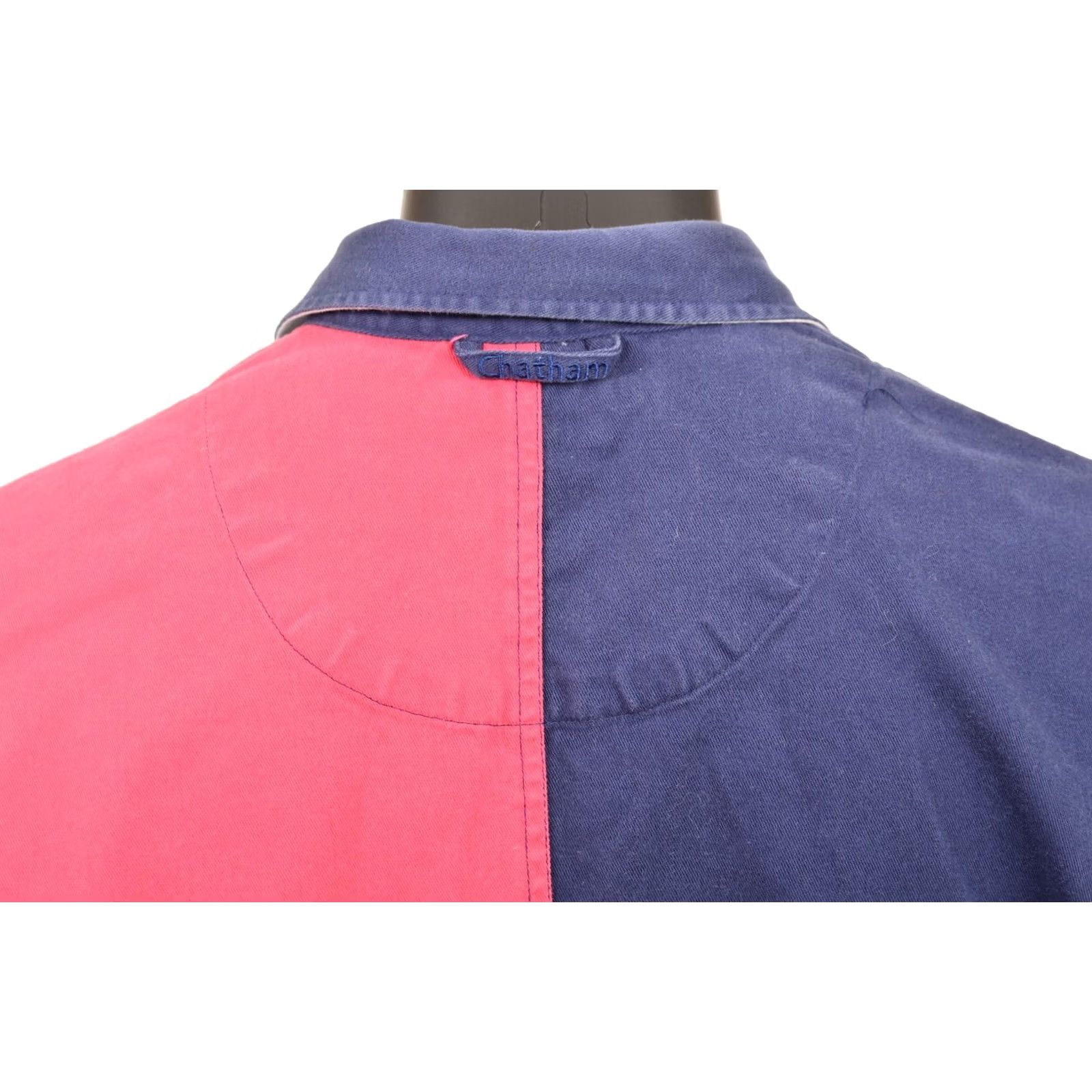 Pinko Chatham Deck Shirt M Adults Blue Colorblock Rugby Jersey Button-Up Long Sleeve Size US M / EU 48-50 / 2 - 5 Thumbnail