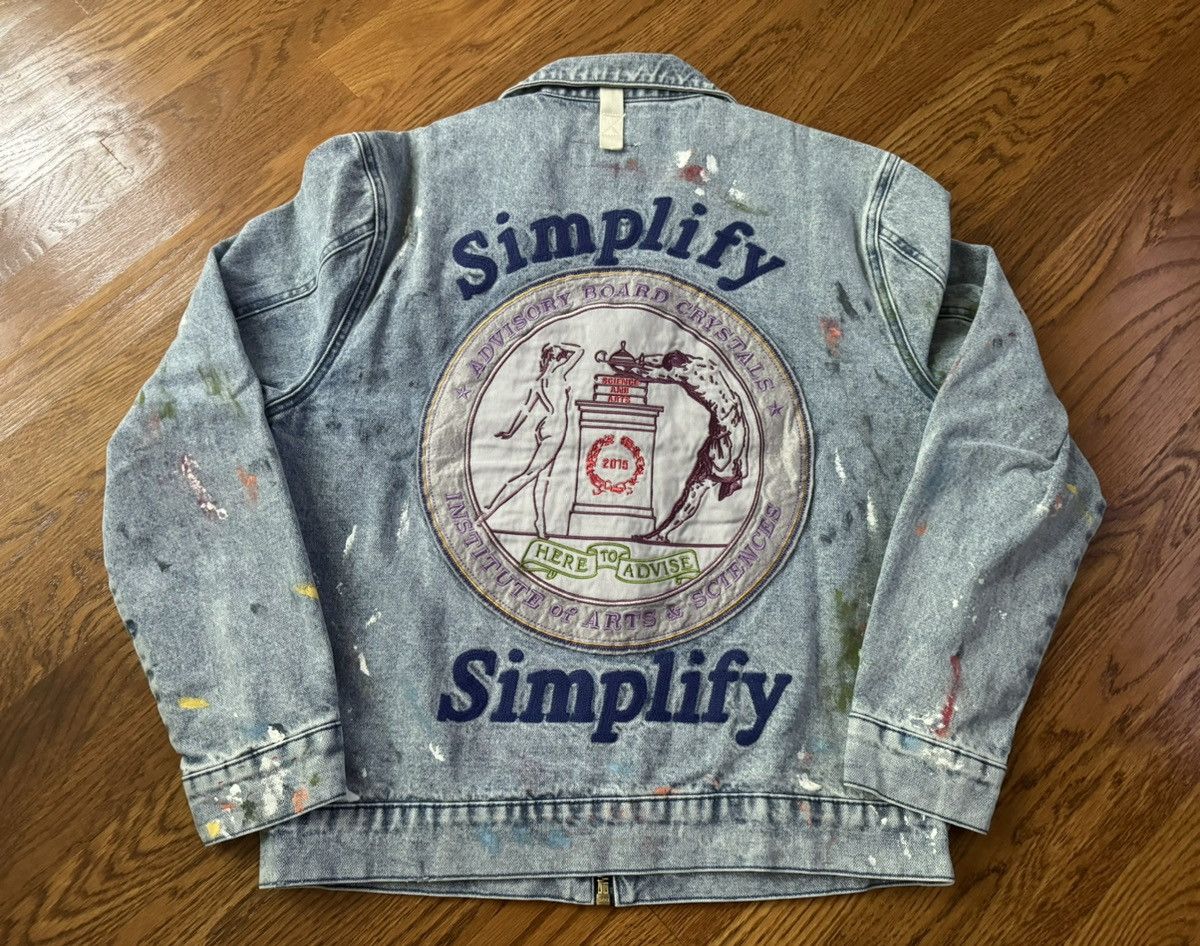 Advisory Board Crystals × Guess ABC Painted Blue Denim Jacket ABCd. Artist Recluse Jean Size US S / EU 44-46 / 1 - 1 Thumbnail