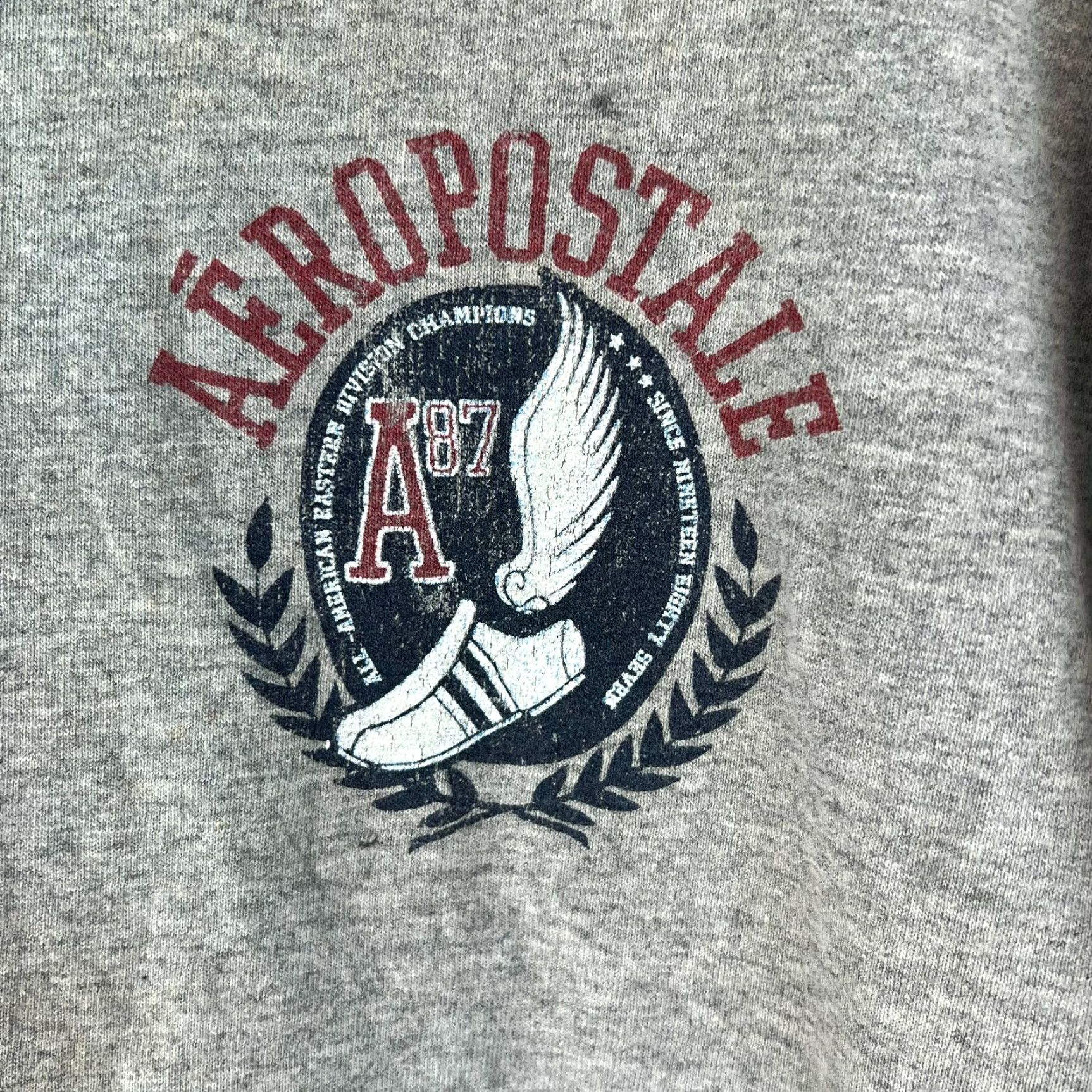 Aeropostale Aeropostale Mens Crew Neck Tack And Field A87 Gray Ringer T Shirt Size Medium Size US M / EU 48-50 / 2 - 3 Thumbnail