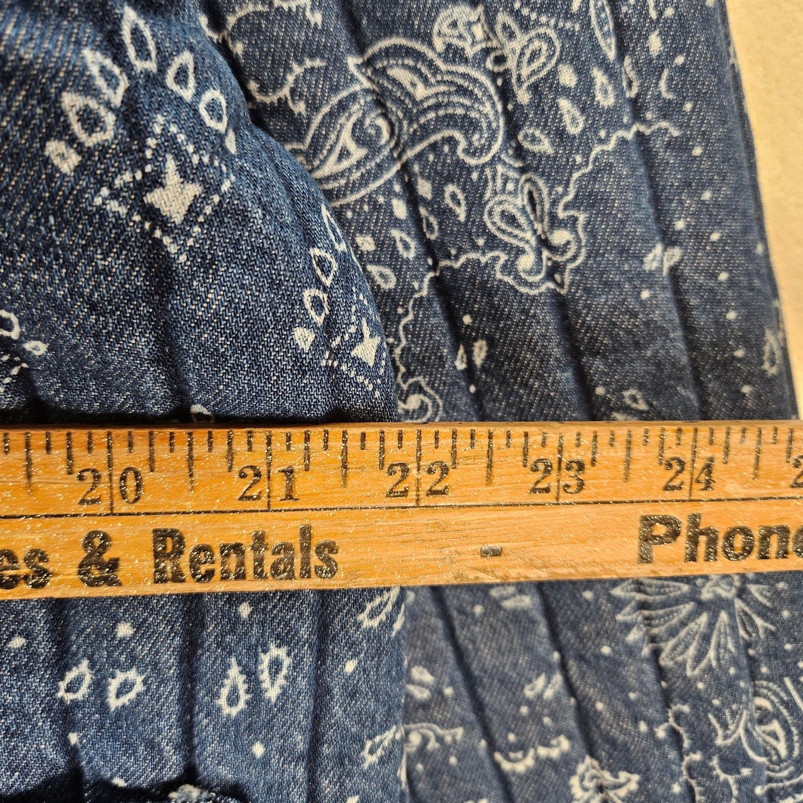 Levi's LEVI'S WOMEN'S XL LOTTIE LINER JACKET INDIGO BANDANA BLUE Size XL / US 12-14 / IT 48-50 - 3 Thumbnail