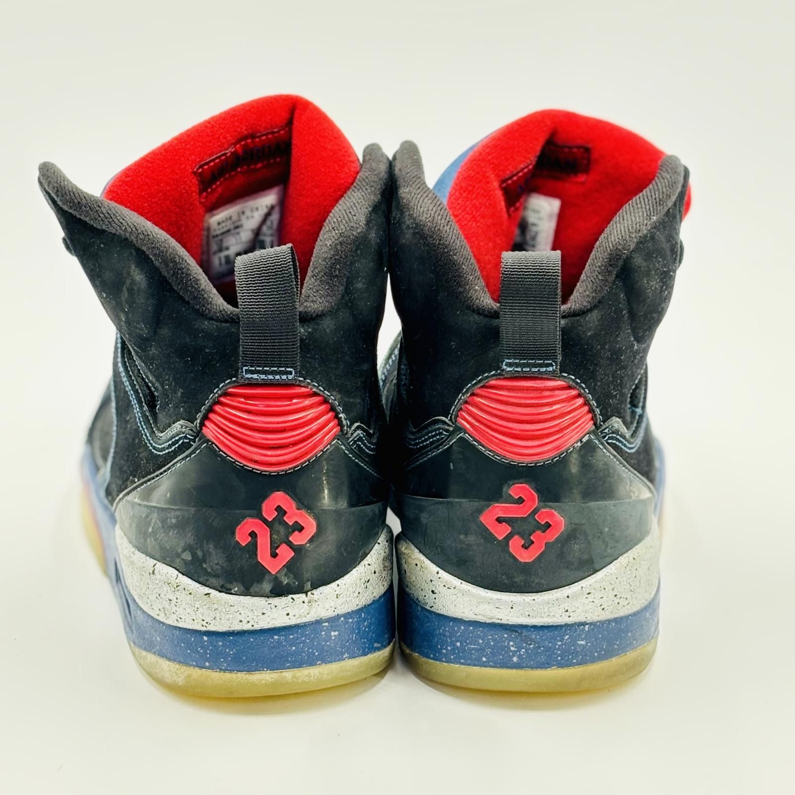 Designer Jordan Sixty Plus Black Varsity Red French Blue Size US 12 / EU 45 - 5 Thumbnail