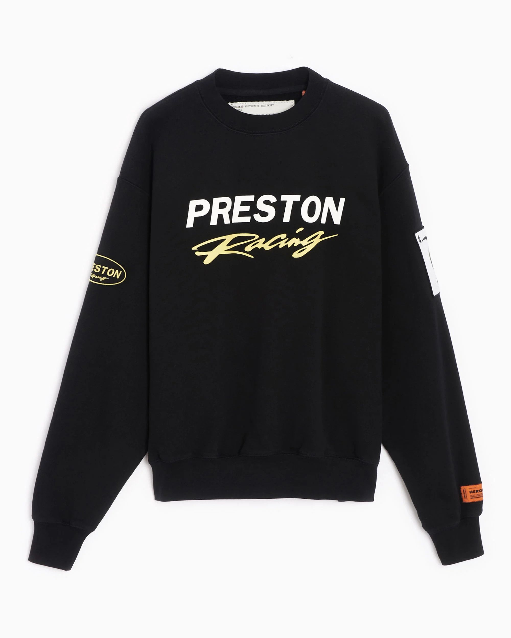 Heron Preston o1b1xh1ea1223 Heron Preston Racing Crewneck in Black Size US XL / EU 56 / 4 - 1 Thumbnail