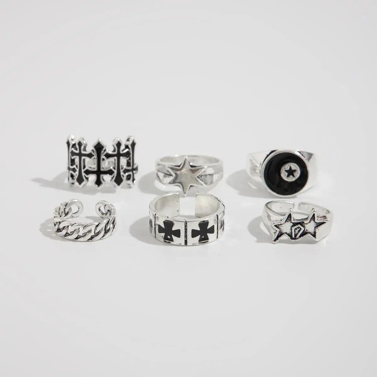 Vintage 6-Piece Set Ring Size ONE SIZE - 3 Thumbnail