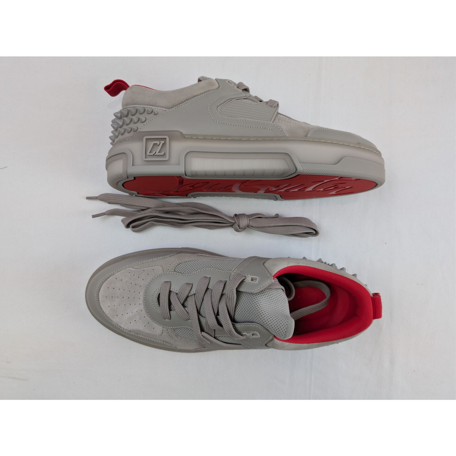Christian Louboutin o1rshd1 Astroloubi Flat Shoe Sneakers in Grey 44 Size US 11 / EU 44 - 1 Thumbnail
