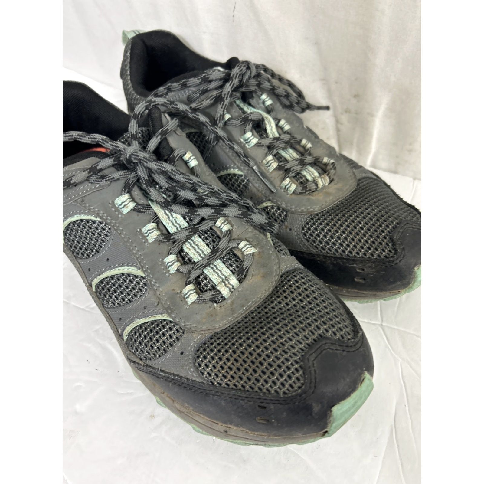 Merrell Merrell Sneaker Women Castle Rock/Lagoon Gray Teal Lace Up Mid Top Hiking Outdoor Shoe 9 US 40 EU Mens? Size US 9 / IT 39 - 3 Thumbnail