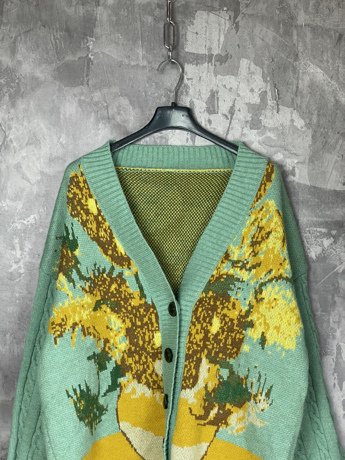 Other Avant Garde Oversized Cardigan Sunflower Logo Sweater Size L / US 10 / IT 46 - 2 Thumbnail