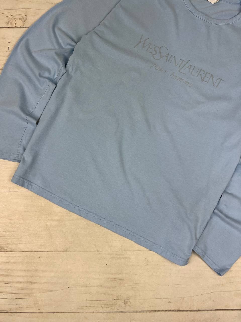 Yves Saint Laurent Yves Saint Laurent T-Shirt Long Sleeve Big Logo YSL Size US L / EU 52-54 / 3 - 3 Thumbnail