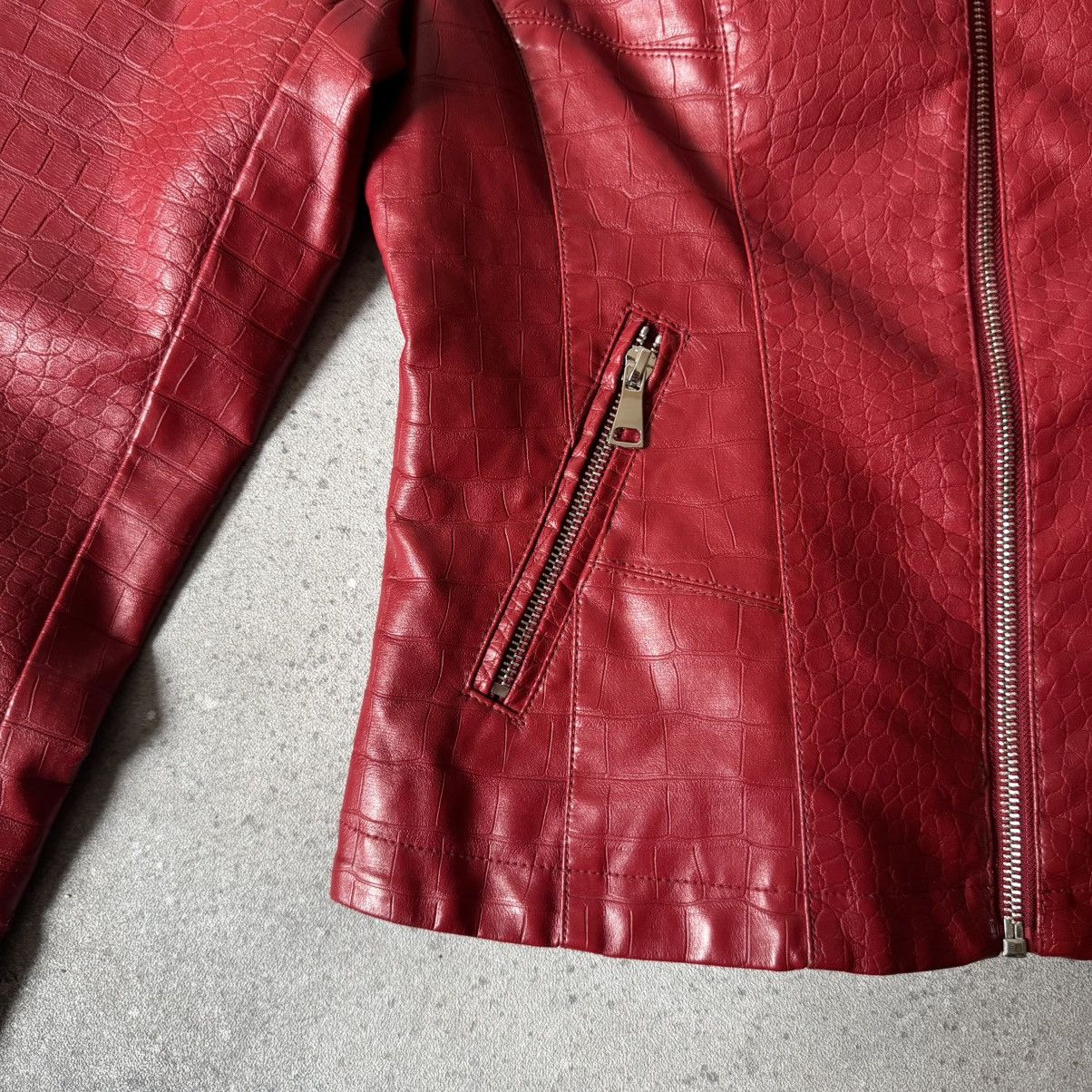 Hysteric Glamour Amazing Vintage Y2K Red Snake Skin PVC Leather Jacket Size M / US 6-8 / IT 42-44 - 8 Thumbnail