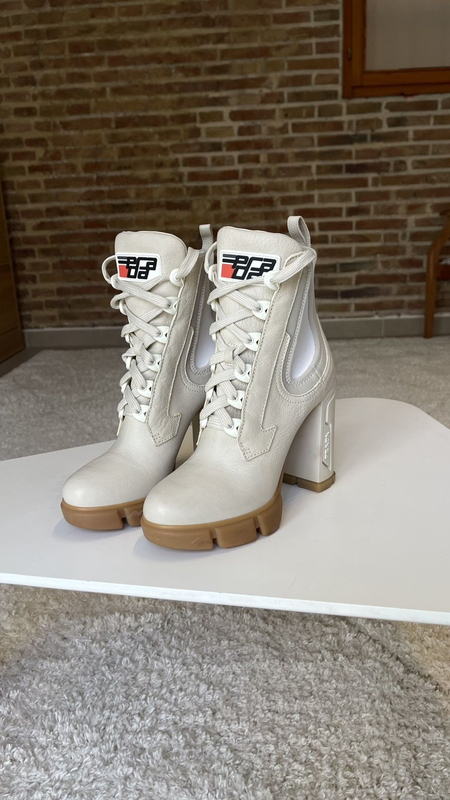 Prada Prada Milano Platform Leather Ankle Boots Size US 8 / IT 38 - 3 Thumbnail
