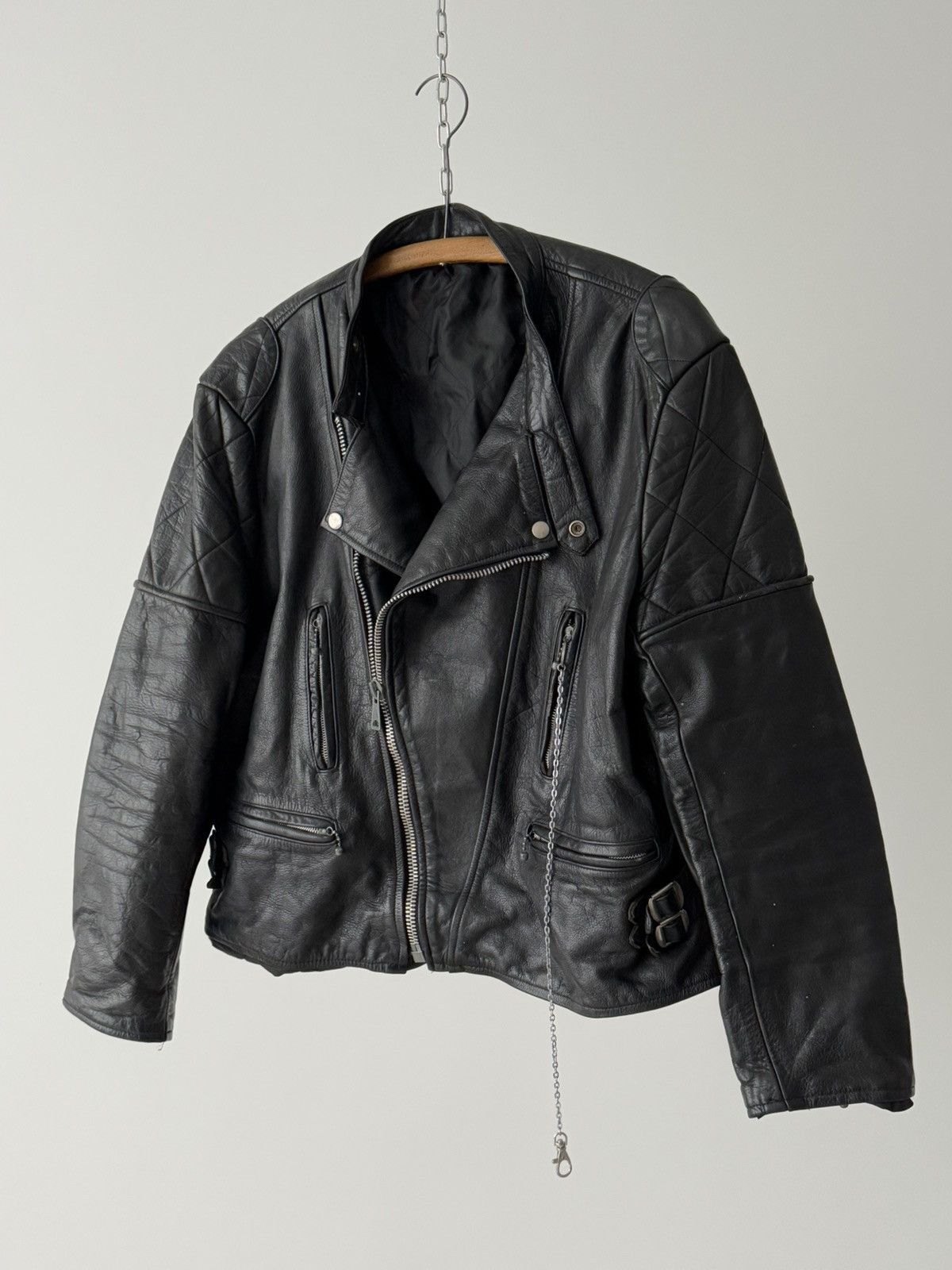 Vintage 1960s Vintage British ‘Clix’ Zipper Biker Leather Jacket Size US L / EU 52-54 / 3 - 4 Thumbnail
