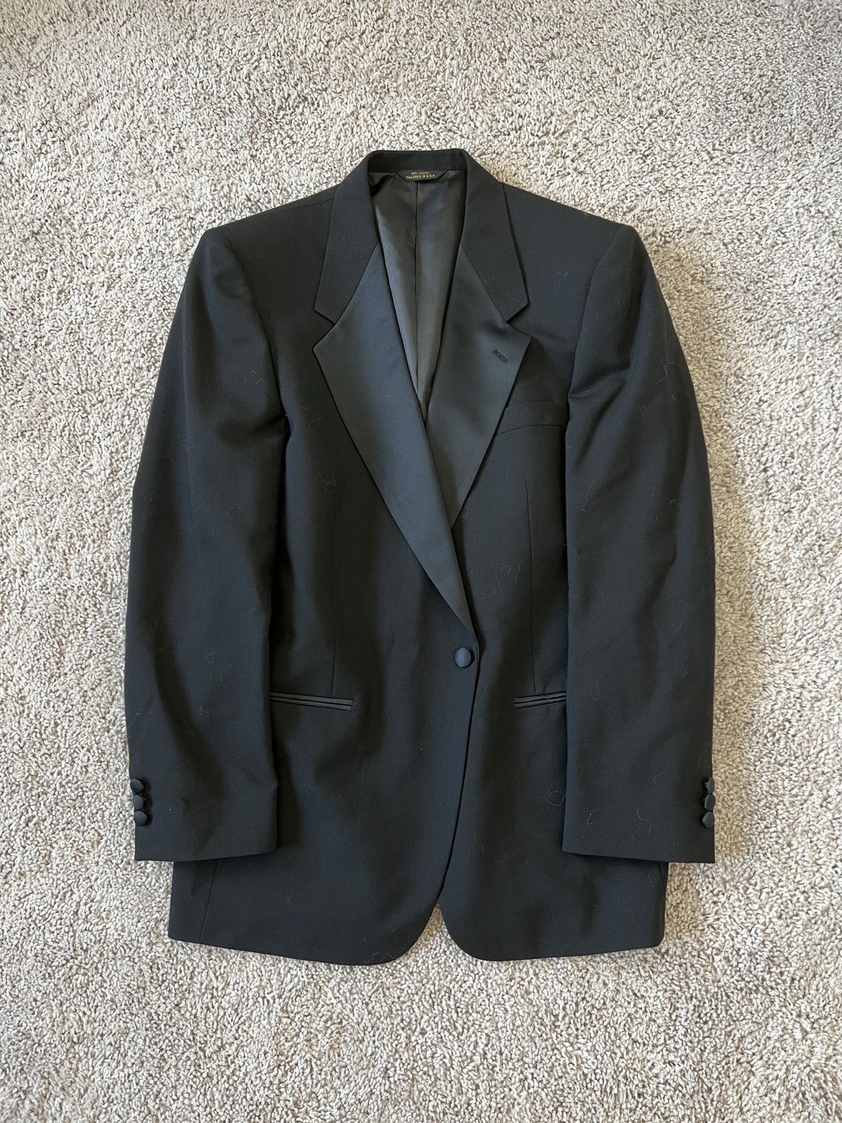 Vintage Yves Saint Laurent YSL Tuxedo Blazer Vintage One Button Silk ...