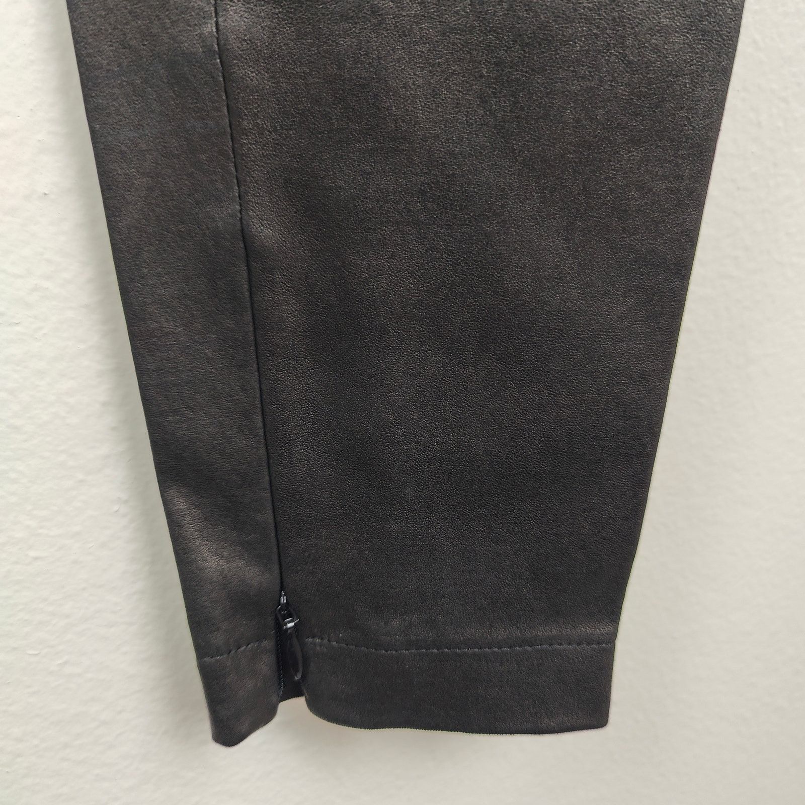 Other Intermix Melanie Lamb Leather Pants Womens 0 Black Leggings Size 25" / US 0 / IT 36 - 4 Thumbnail