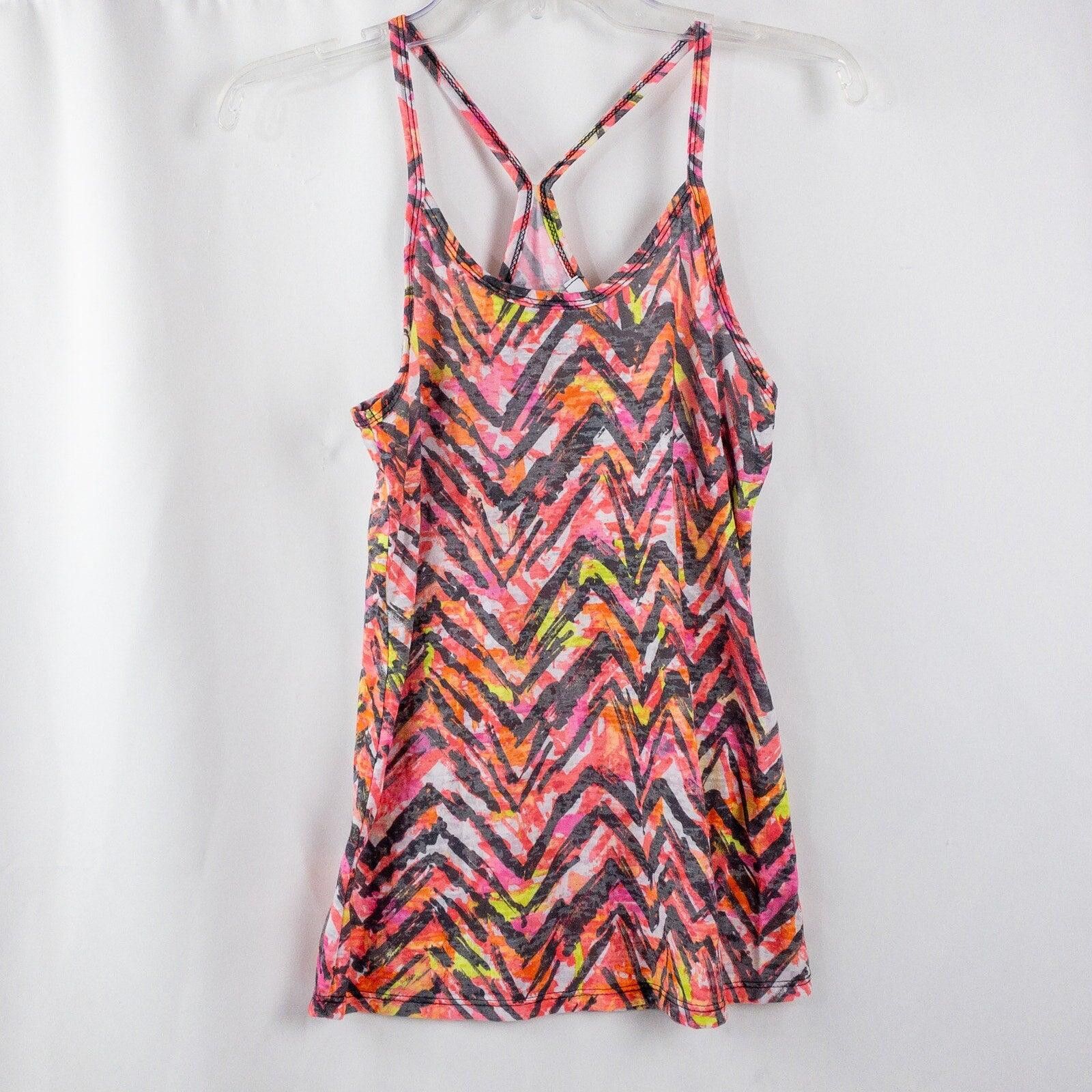 Other Delias Neon Pink Chevron Racerback Tank Top Womens Medium Size M / US 6-8 / IT 42-44 - 1 Thumbnail