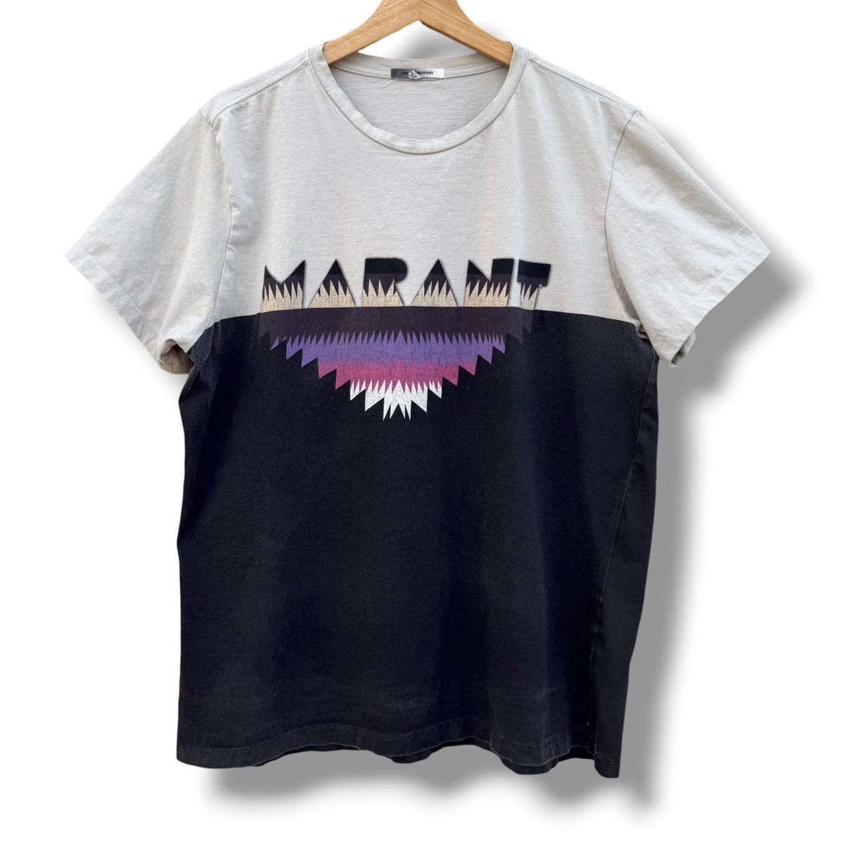 Isabel Marant Isabel Marant Zao Logo Print T-Shirt Gray/Black Size Large Size US L / EU 52-54 / 3 - 1 Thumbnail
