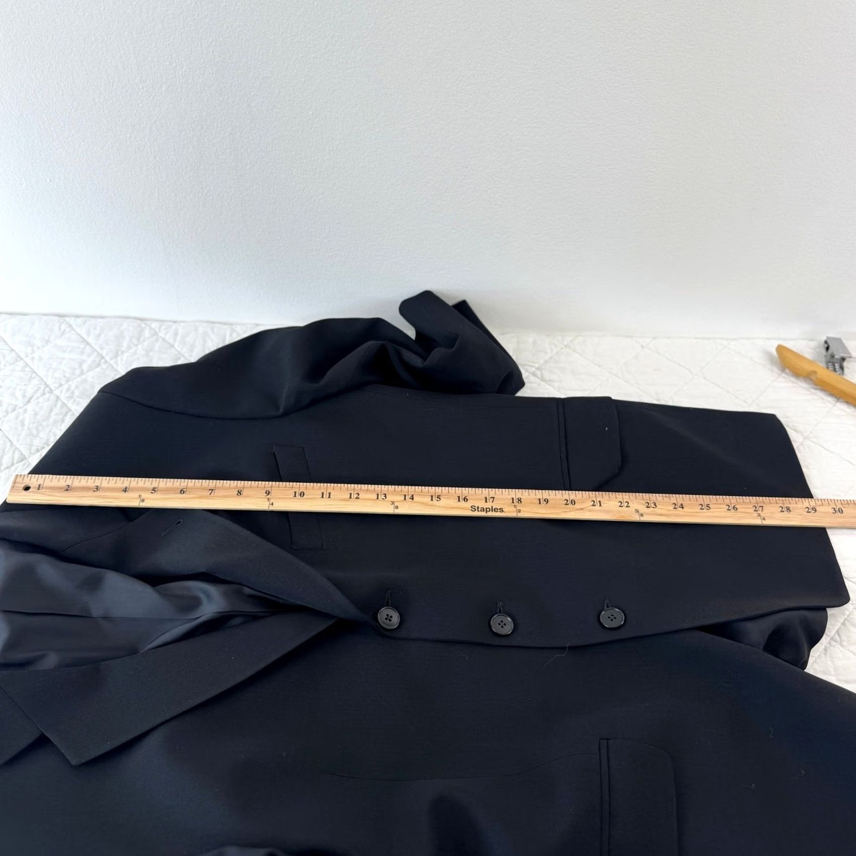 Joseph Abboud Joseph Abboud Blazer Jacket Black 100% Wool Notch Lapel 42 Short Men's Size 42 Regular Formal Sport Coat Size US 42 / EU 58 - 6 Thumbnail