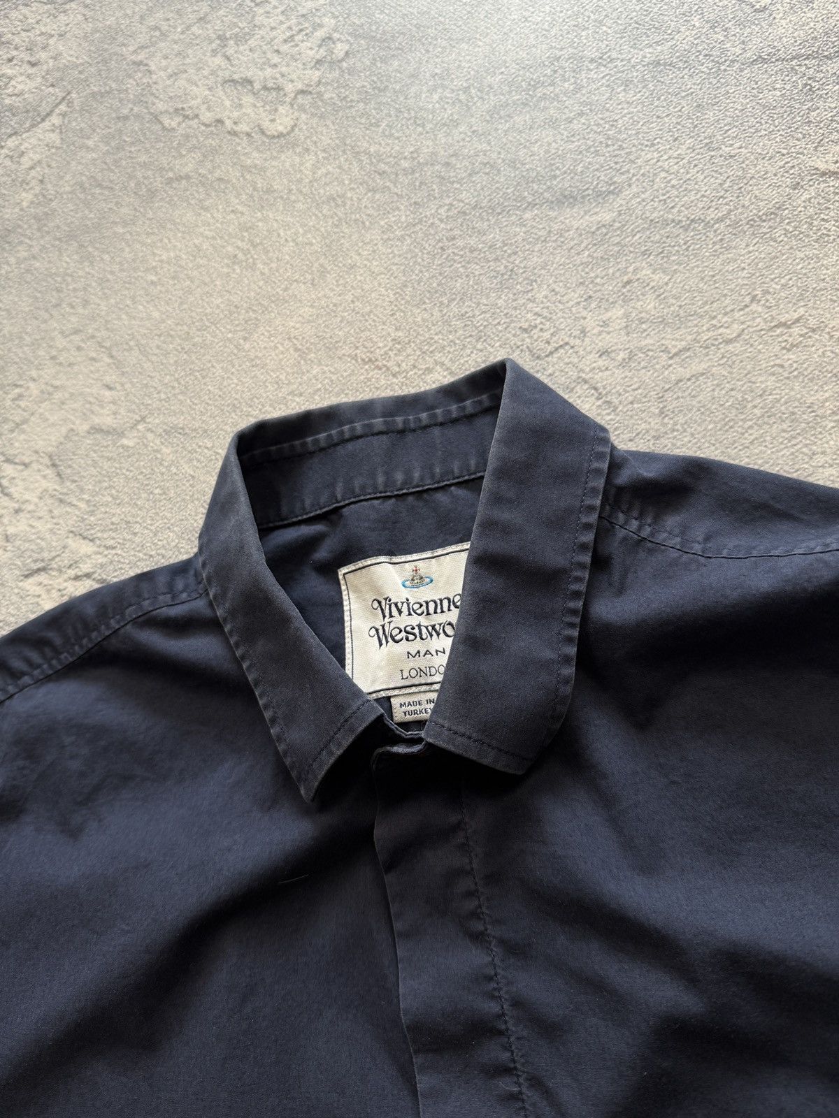 Vivienne Westwood Vivienne Westwood Shirt Navy Blue Short Sleeve Size M Size US M / EU 48-50 / 2 - 10 Thumbnail