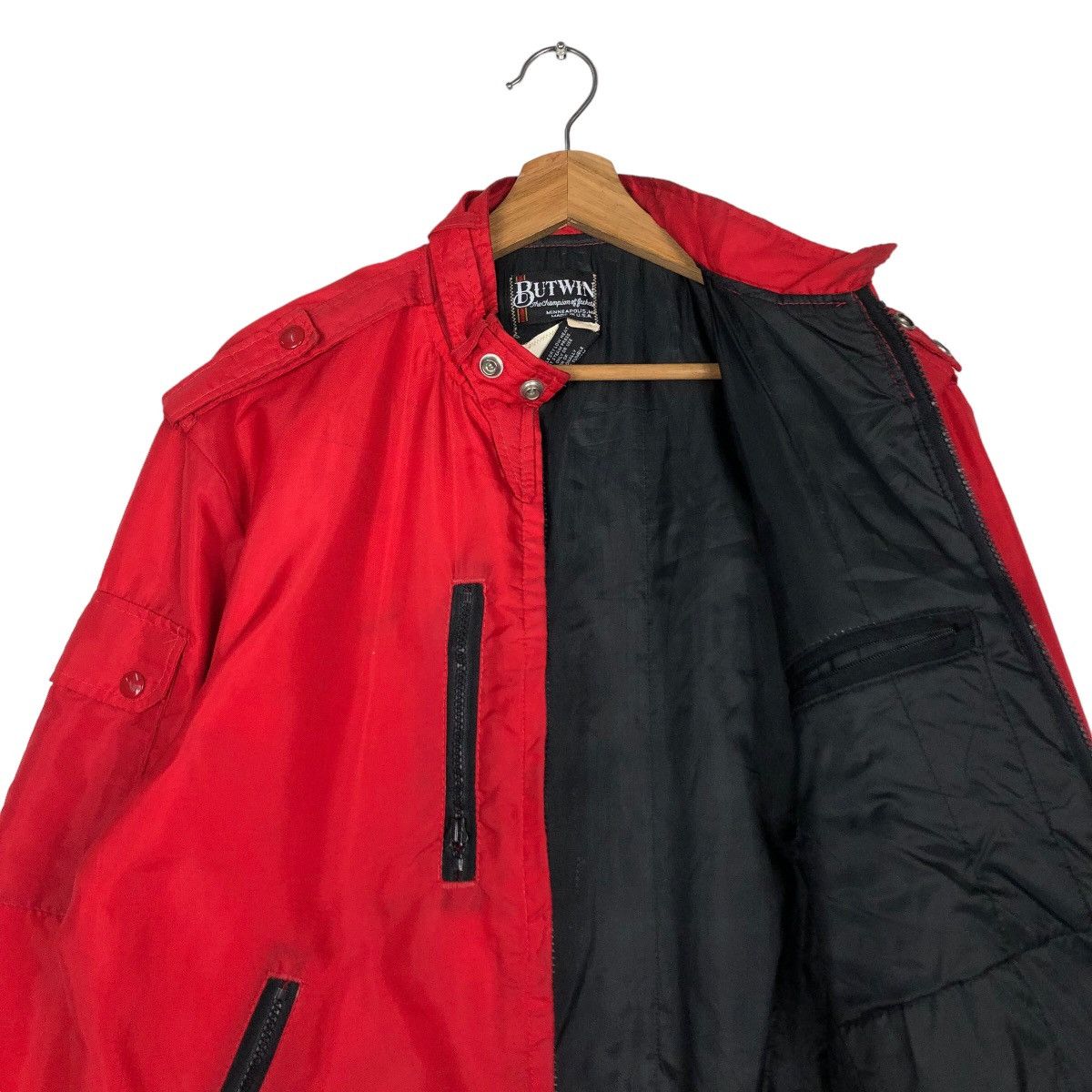 Vintage 🔥Riot Riot Vintage Bomber Jacket Butwin Union Made in USA Size US M / EU 48-50 / 2 - 12 Thumbnail