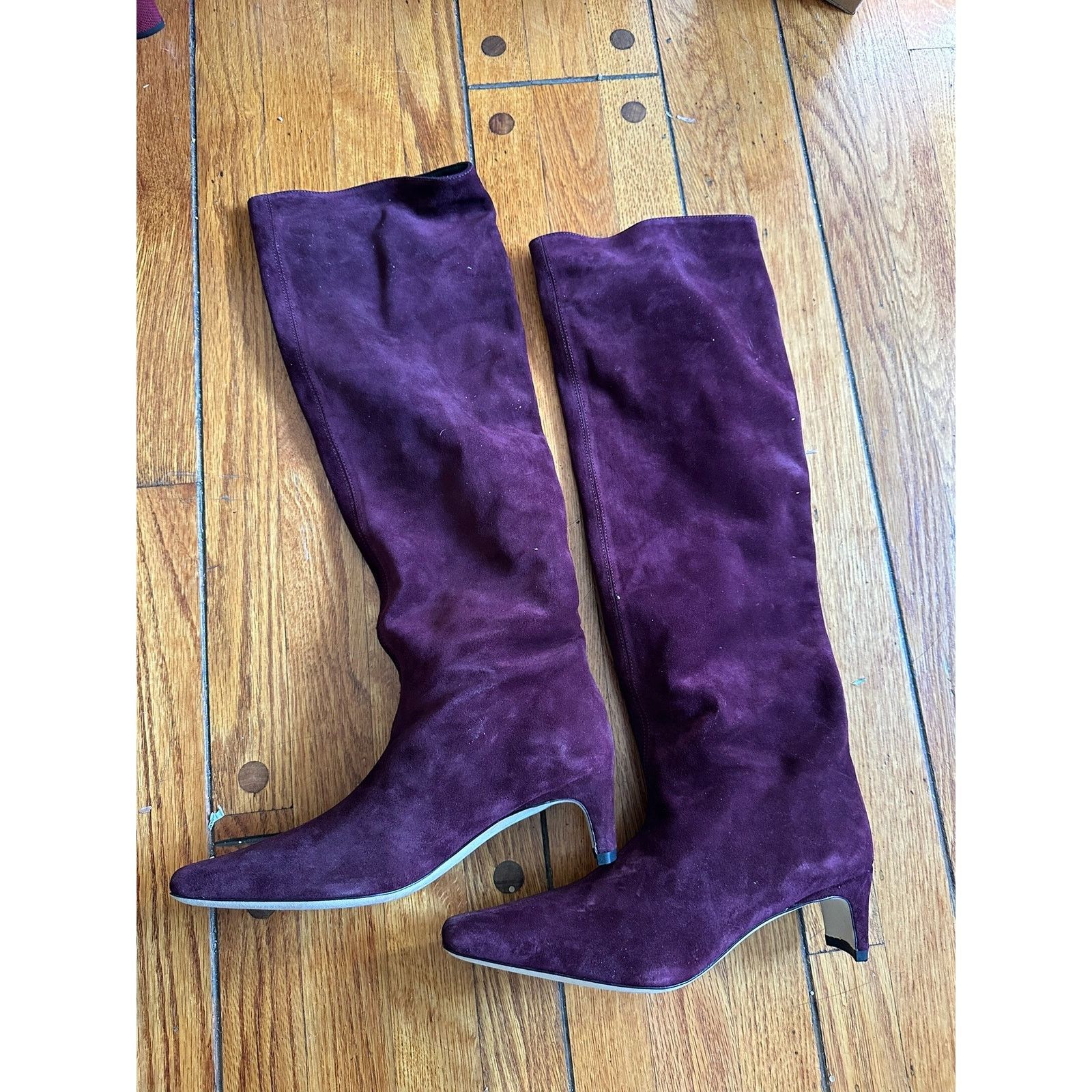 Staud STAUD Wally Suede Boots Plum 35 Size US 5 / IT 35 - 2 Thumbnail