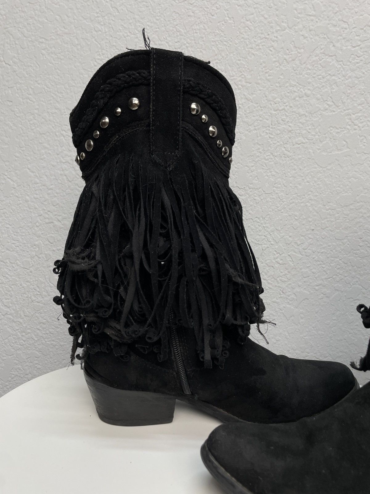 If Six Was Nine Vintage Italian AS 98 Rick Owens Style Leather Suede Boots Size US 8 / IT 38 - 6 Thumbnail