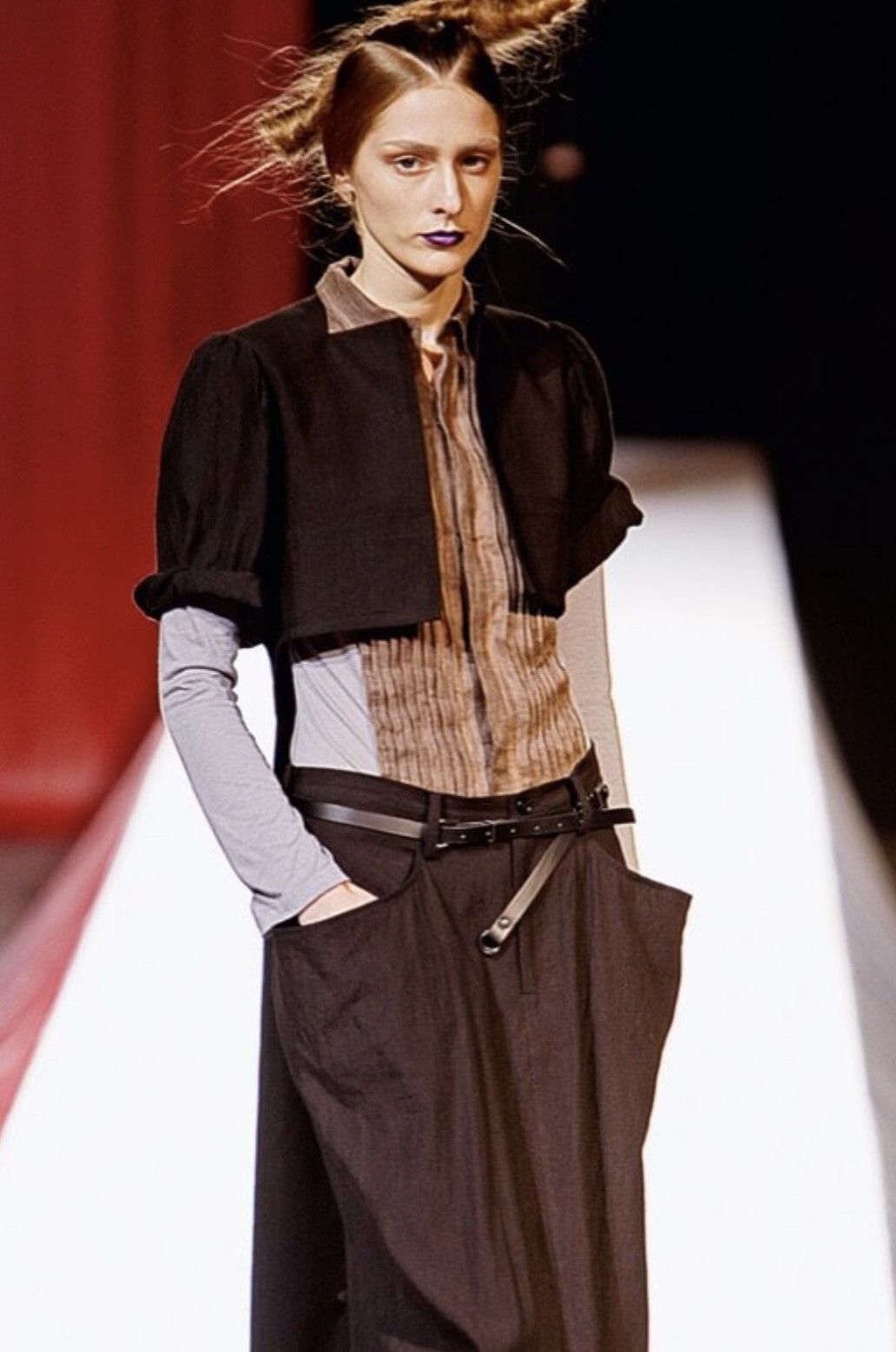 Yohji Yamamoto Runway Yohji Yamamoto Spring Summer Collection Blouse Jacket Size S / US 4 / IT 40 - 1 Thumbnail