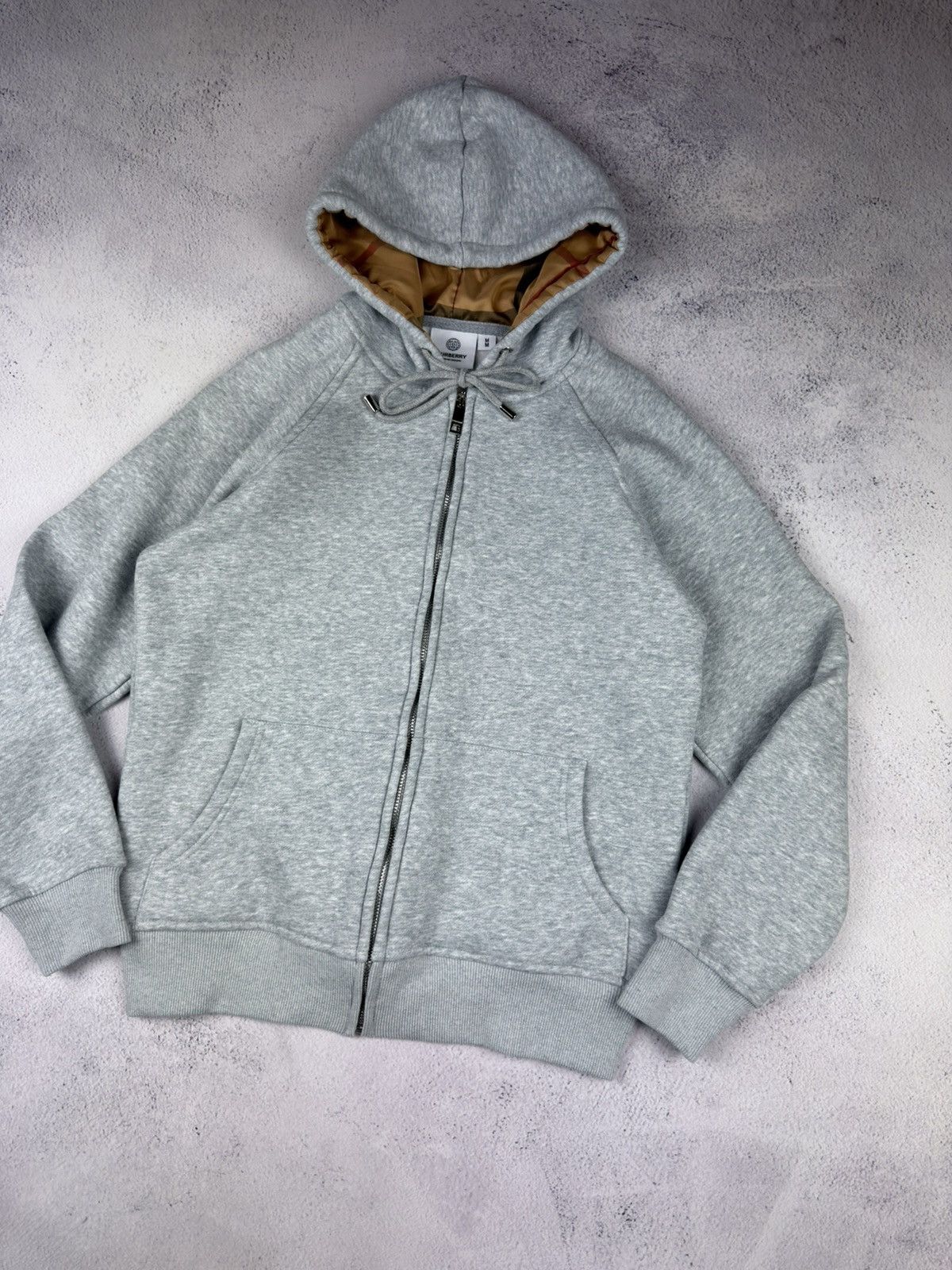 Burberry Burberry Women's Grey Zip Up Hoodie Sweatshirt Size M Size M / US 6-8 / IT 42-44 - 2 Thumbnail
