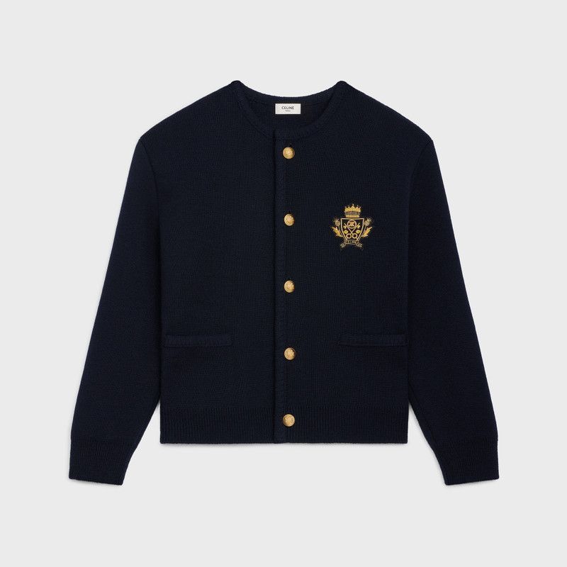 Celine cardigan jacket in wool navy Size US L / EU 52-54 / 3 - 1 Thumbnail