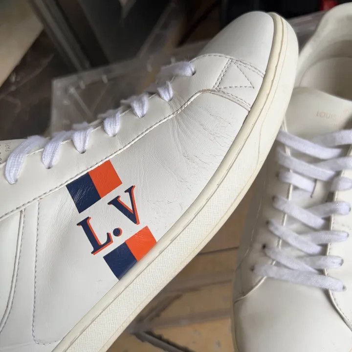 Louis Vuitton Louis Vuitton Orange and White Fashion Sneakers -2508 Size US 9.5 / EU 42-43 - 6 Thumbnail