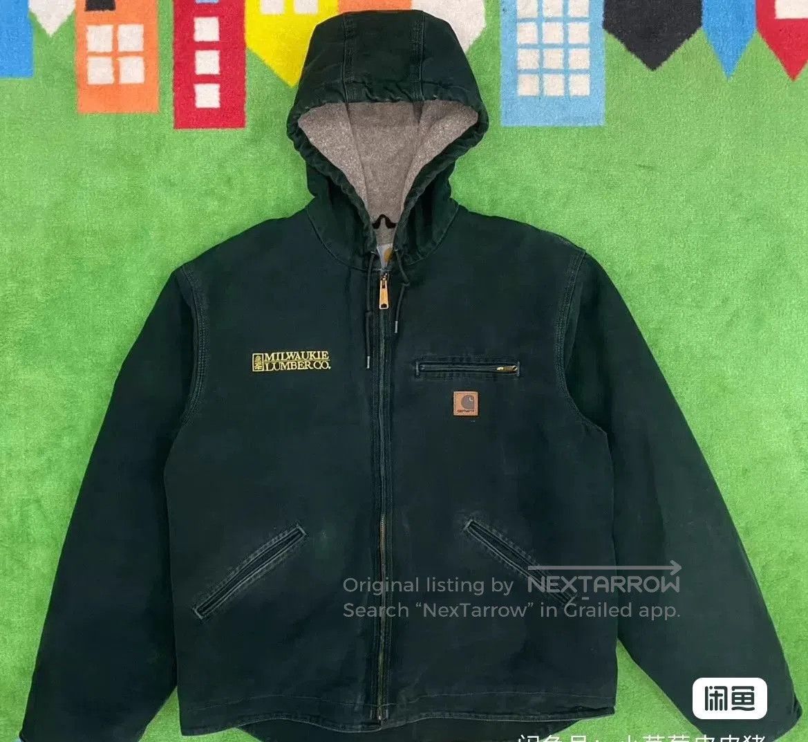 Japanese Brand Vintage Carhartt J141 Spruce Green Jacket. Size US L / EU 52-54 / 3 - 1 Thumbnail