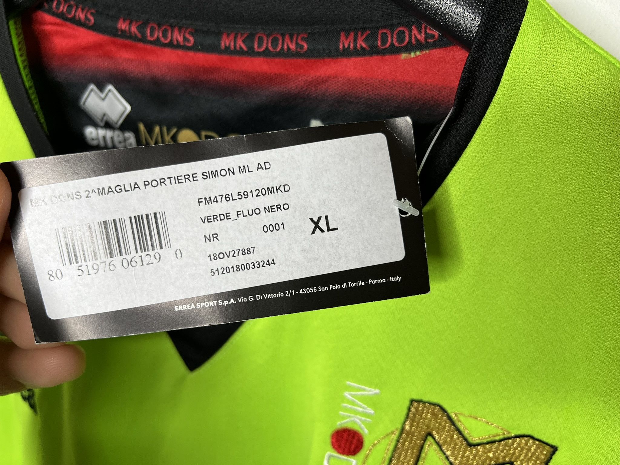 Errea MILTON KEYNES DONS 2018 FOOTBALL SOCCER SHIRT JERSEY ERREA Size US XL / EU 56 / 4 - 5 Thumbnail